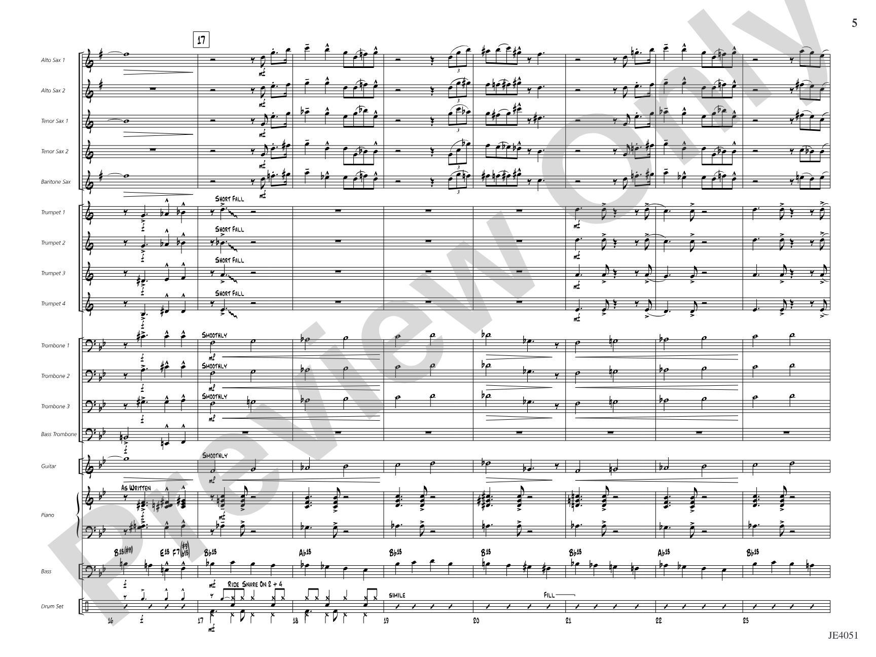 Can't Go Wrong: Jazz Ensemble Conductor Score & Parts