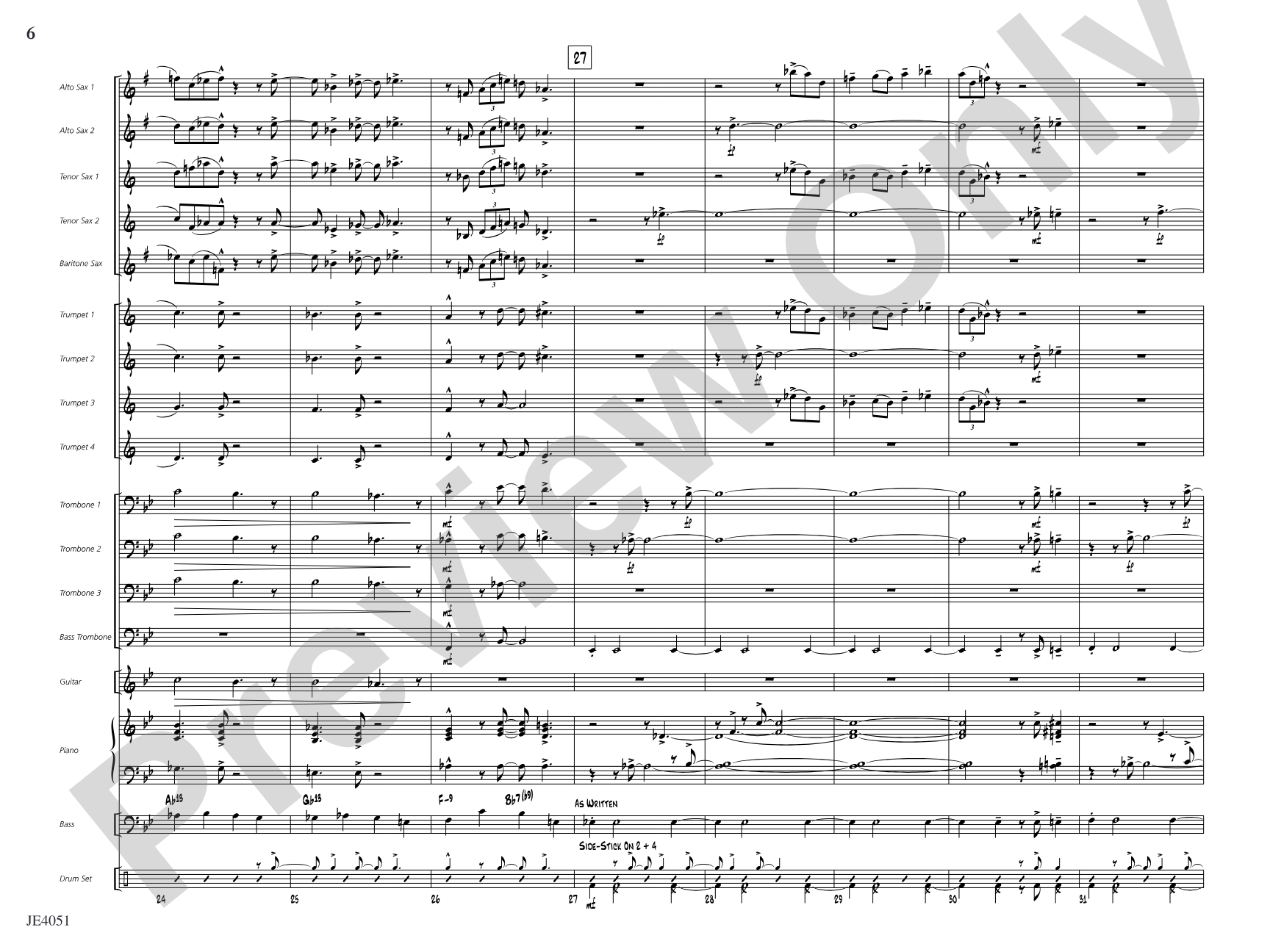 Can't Go Wrong: Jazz Ensemble Conductor Score & Parts
