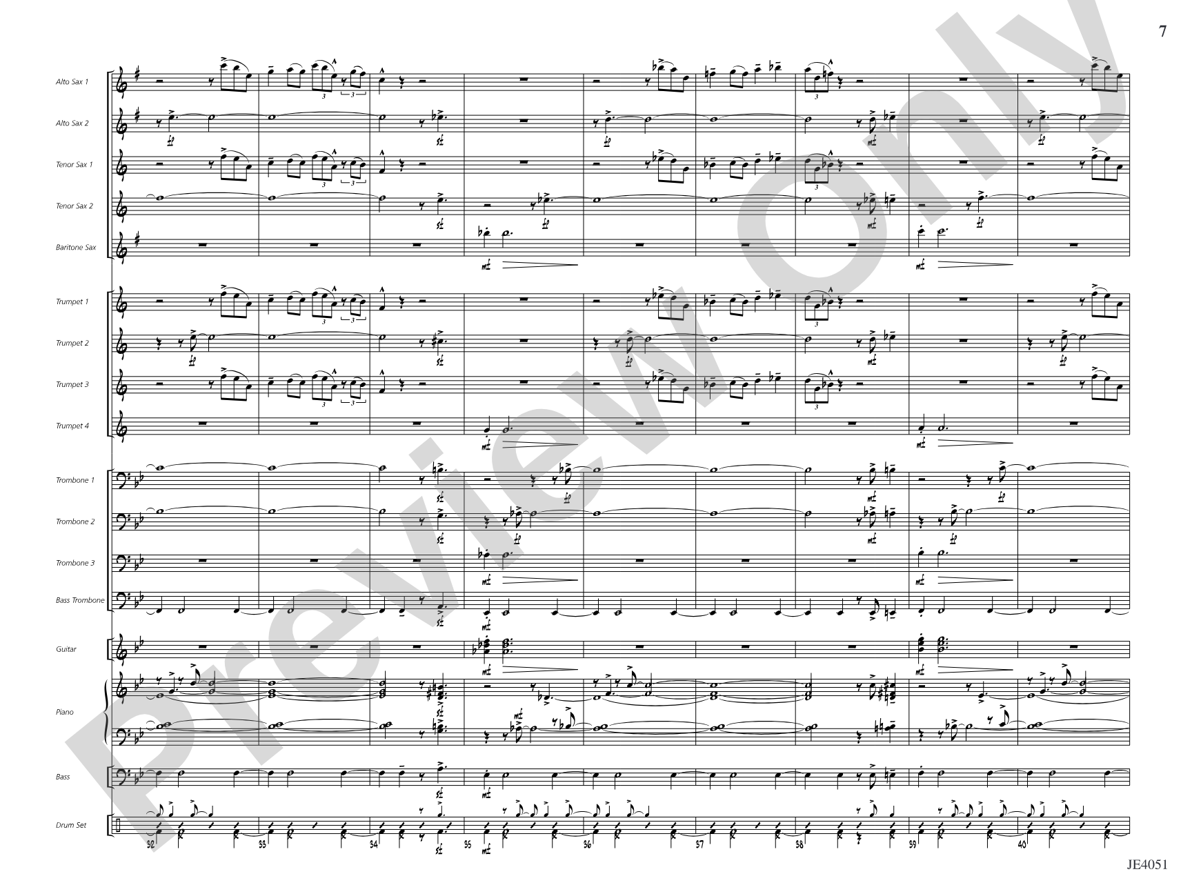 Can't Go Wrong: Jazz Ensemble Conductor Score & Parts