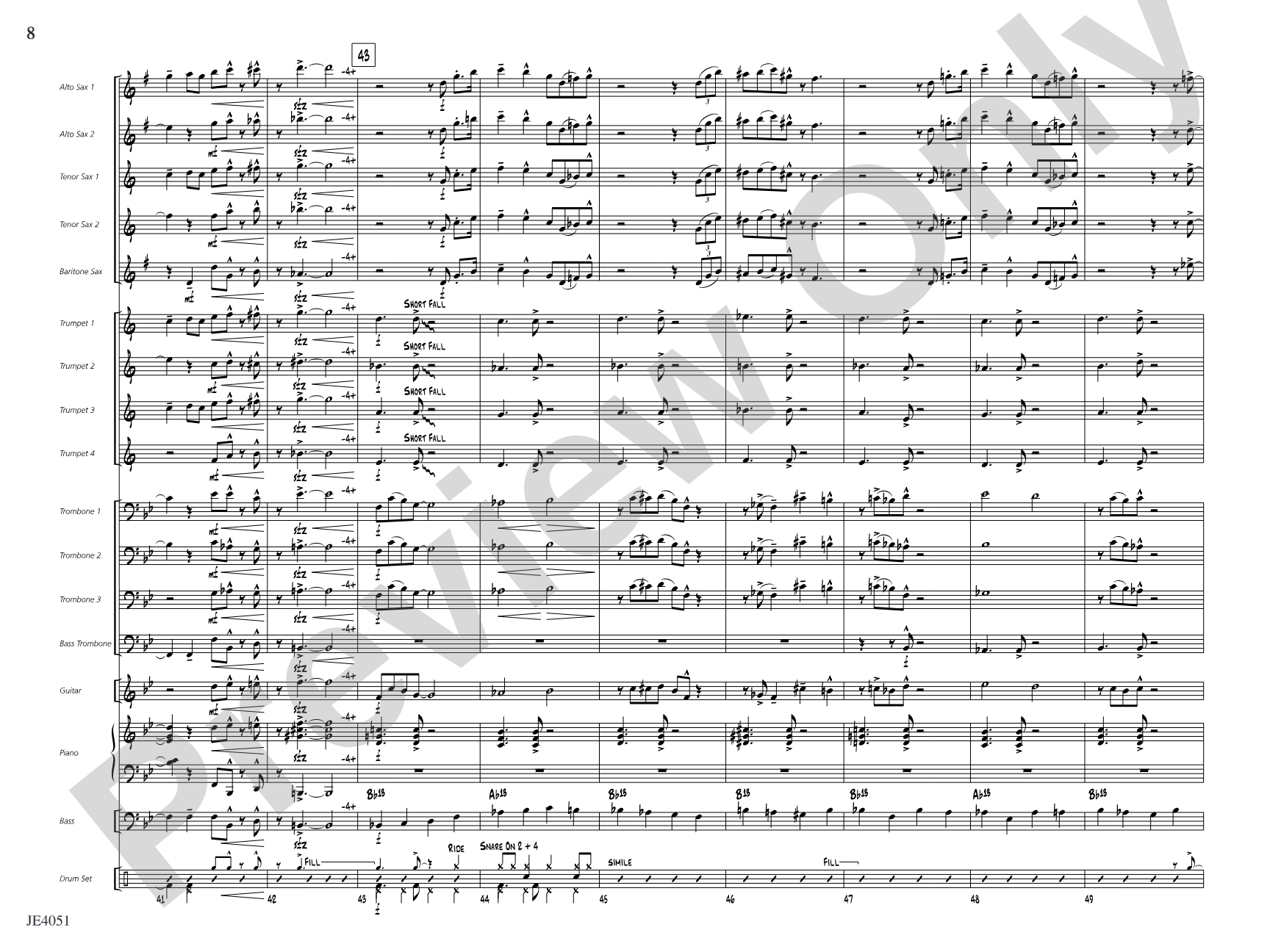 Can't Go Wrong: Jazz Ensemble Conductor Score & Parts