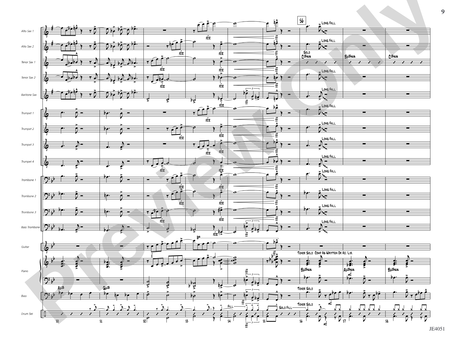 Can't Go Wrong: Jazz Ensemble Conductor Score & Parts