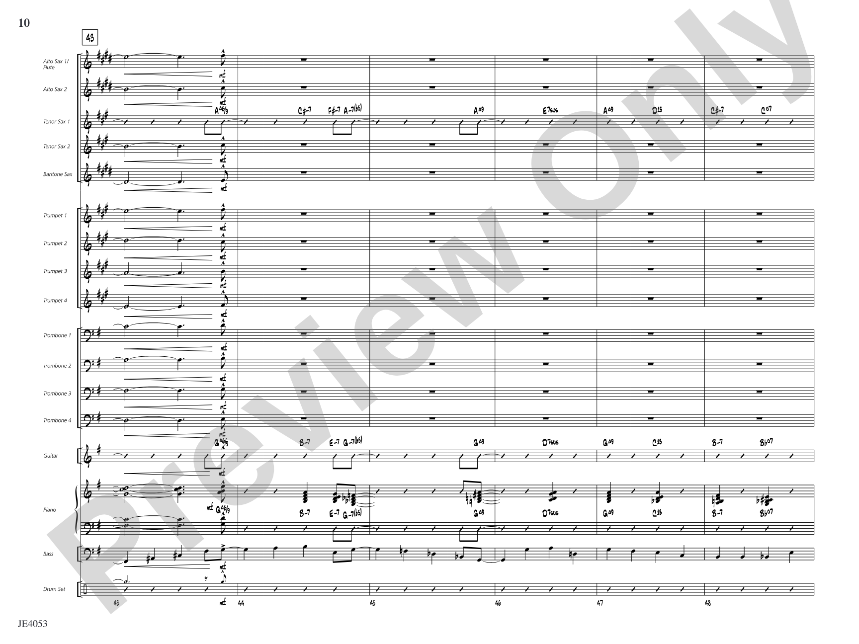 Dinner at Foote's: Jazz Ensemble Conductor Score & Parts