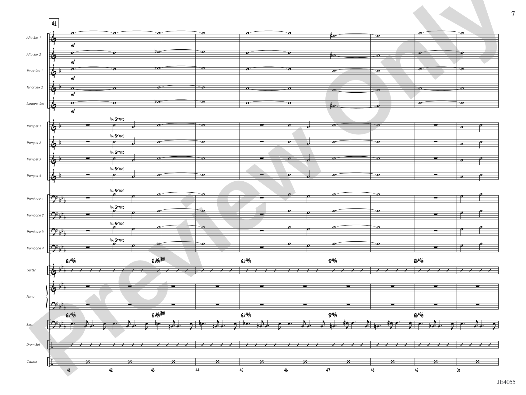 Mr. Blue's Bossa: Jazz Ensemble Conductor Score & Parts