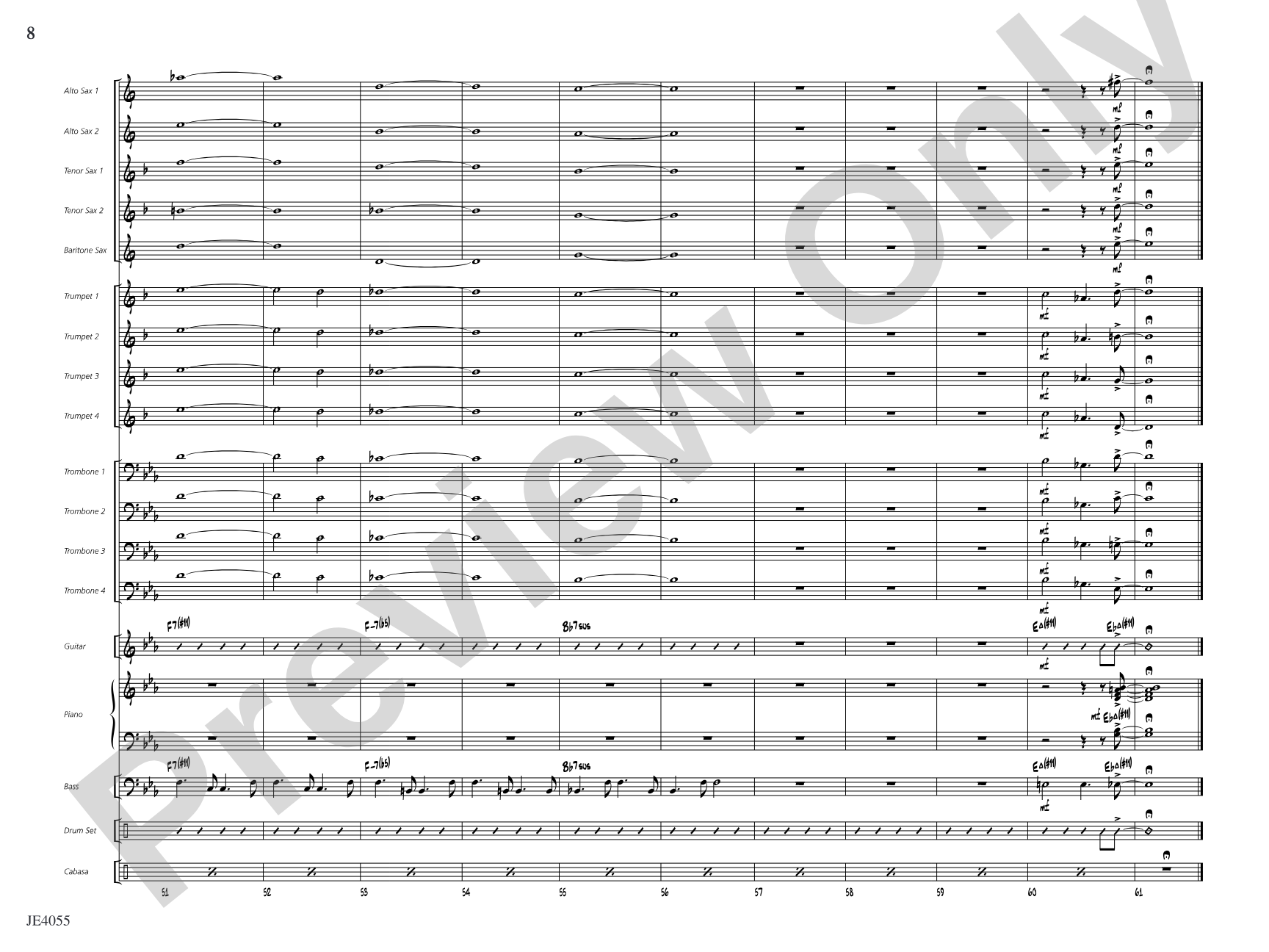 Mr. Blue's Bossa: Jazz Ensemble Conductor Score & Parts
