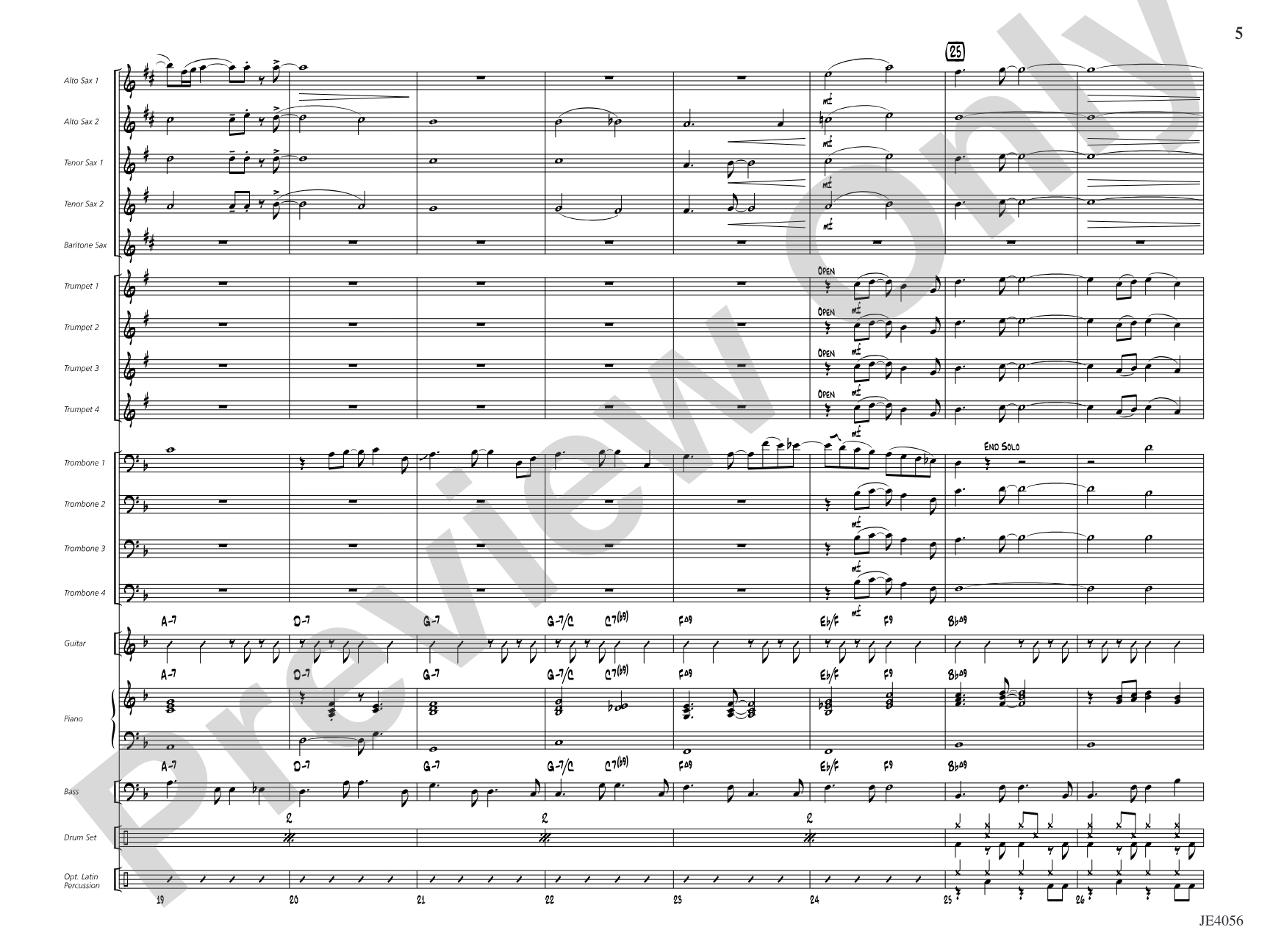 Recuerdos del corazón (Memories from the Heart): Jazz Ensemble Conductor Score & Parts