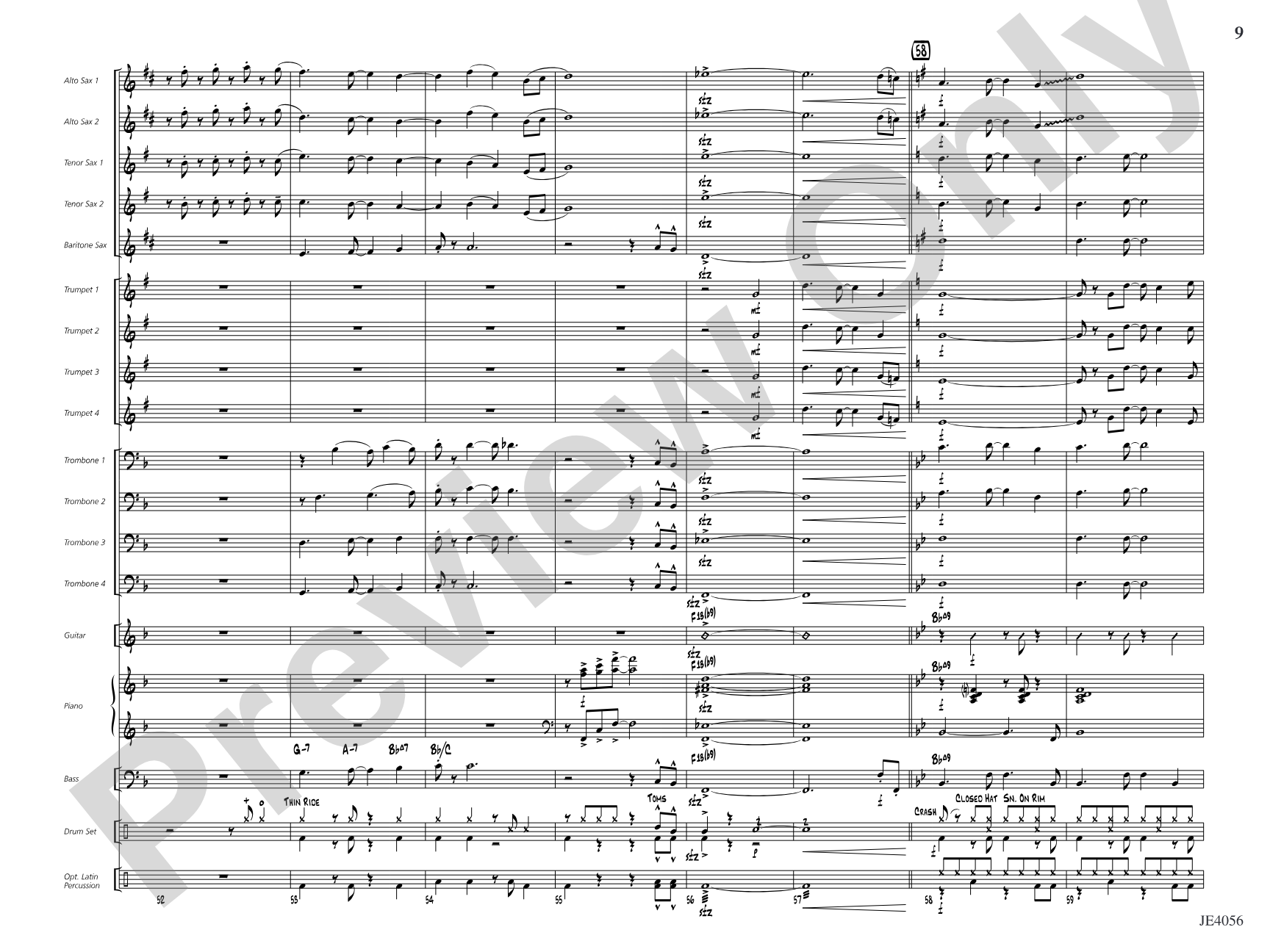 Recuerdos del corazón (Memories from the Heart): Jazz Ensemble Conductor Score & Parts
