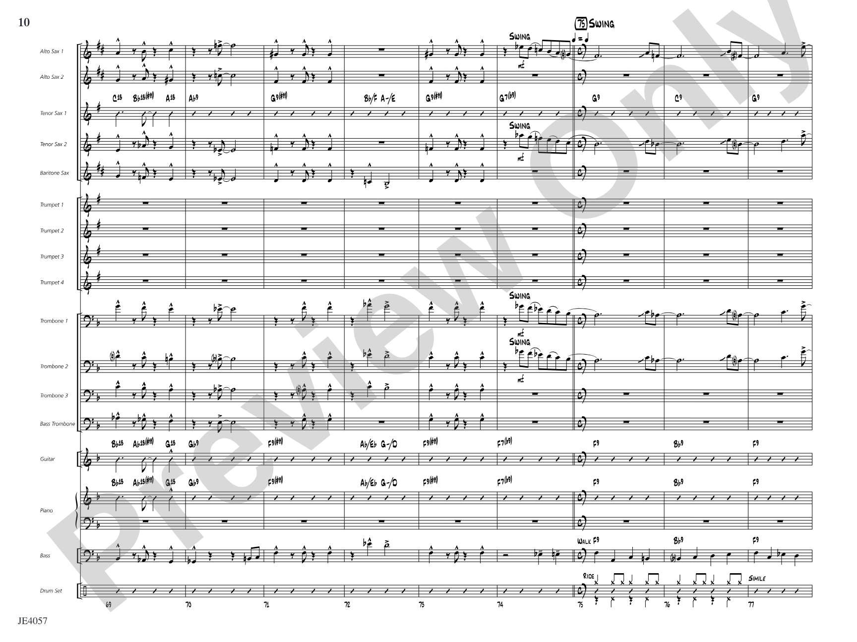 The Skipper Strut!: Jazz Ensemble Conductor Score & Parts