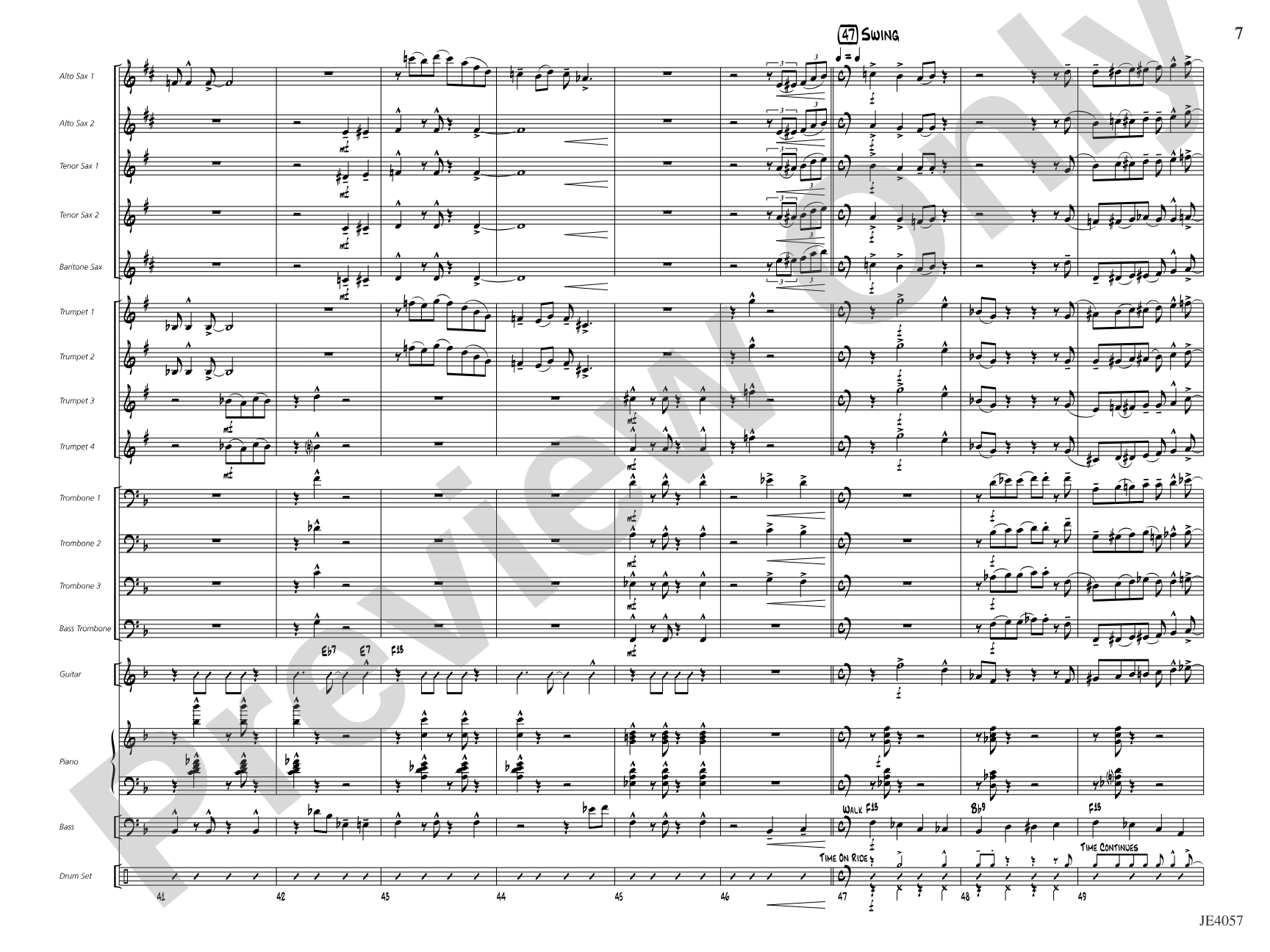 The Skipper Strut!: Jazz Ensemble Conductor Score & Parts