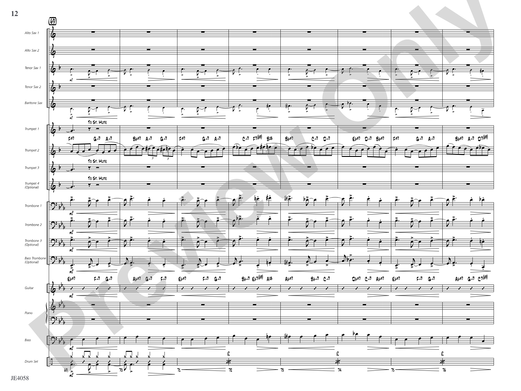 I've Got the Pearl on a String: Jazz Ensemble Conductor Score & Parts