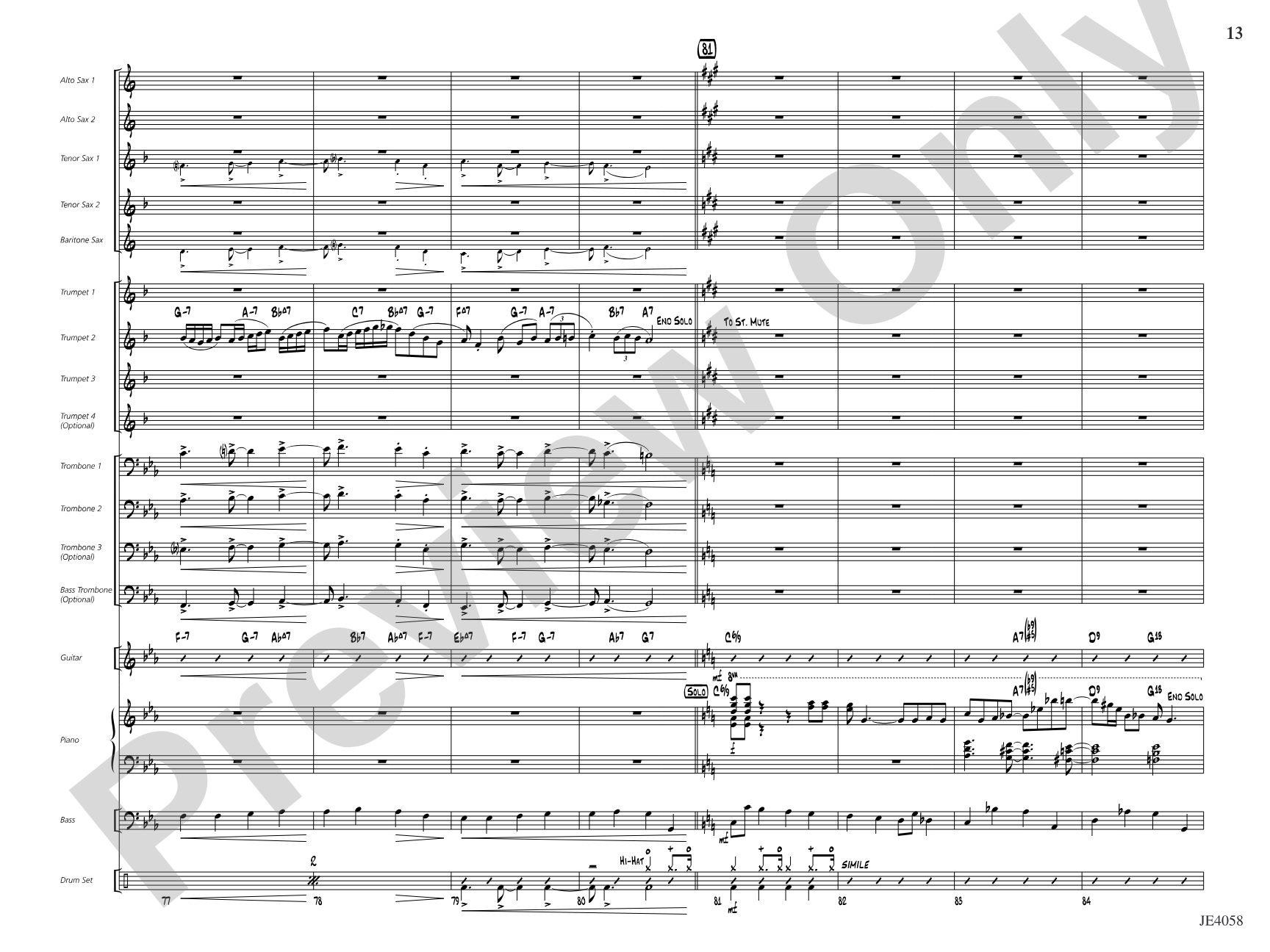 I've Got the Pearl on a String: Jazz Ensemble Conductor Score & Parts