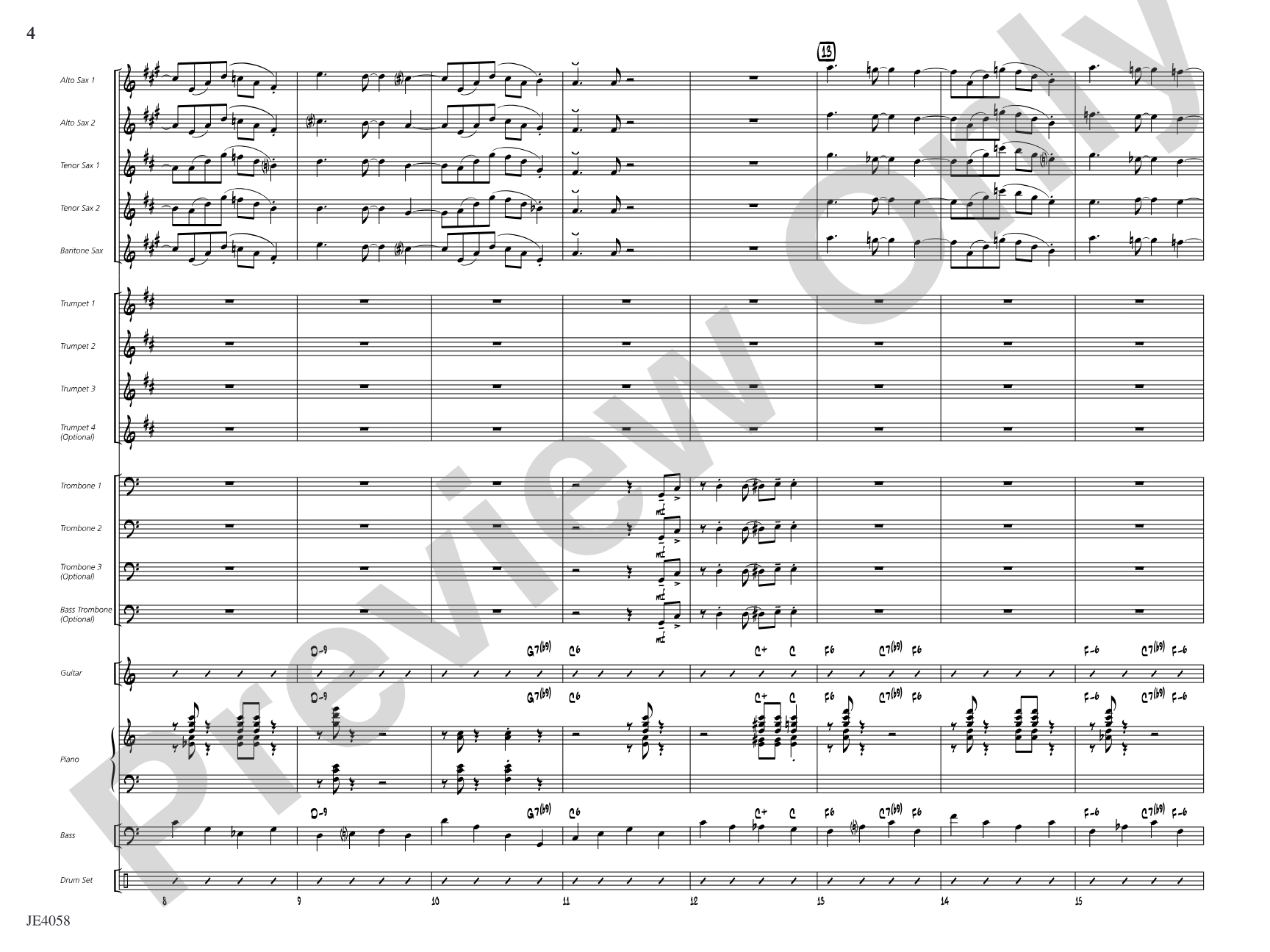 I've Got the Pearl on a String: Jazz Ensemble Conductor Score & Parts