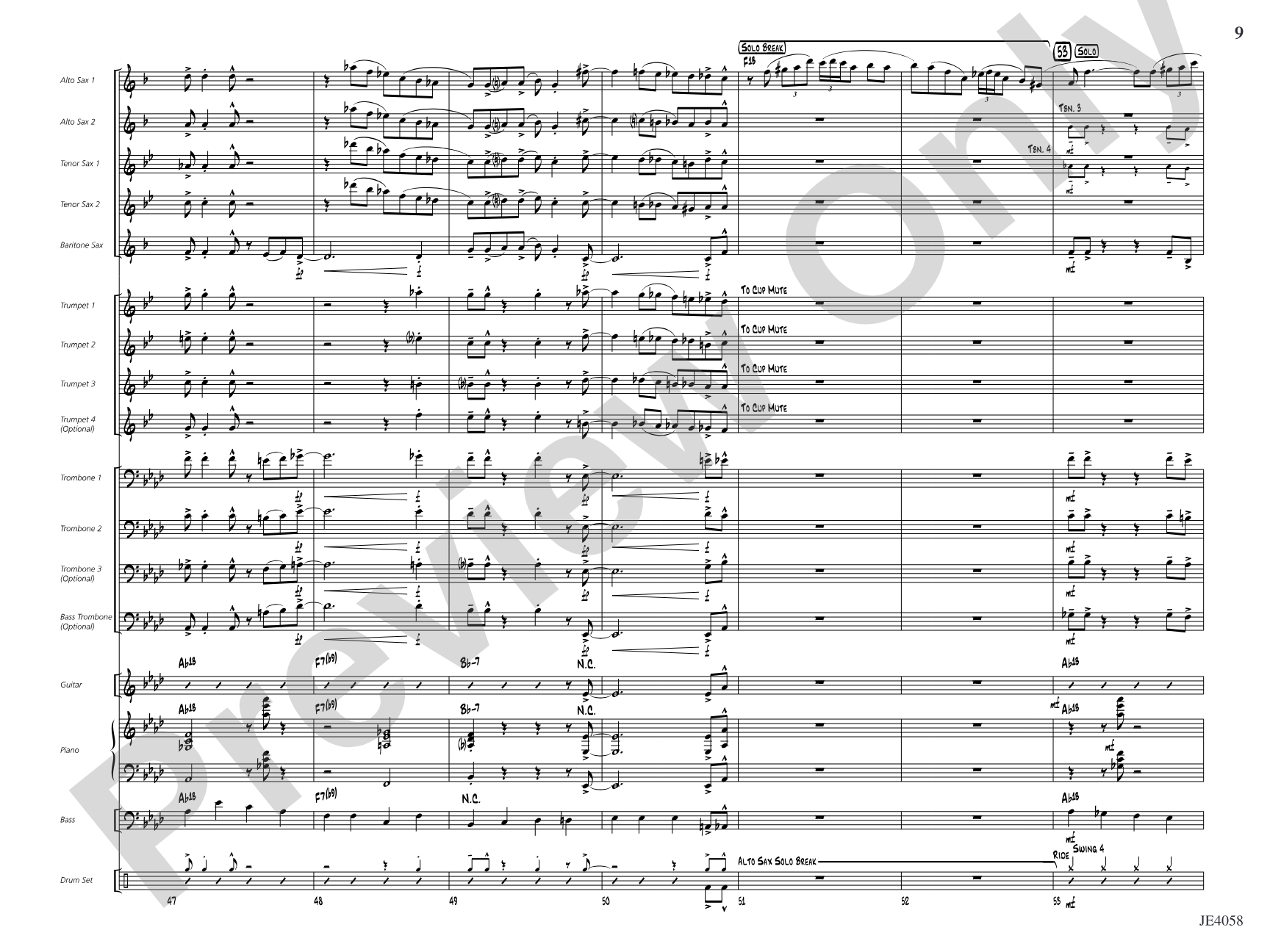 I've Got the Pearl on a String: Jazz Ensemble Conductor Score & Parts