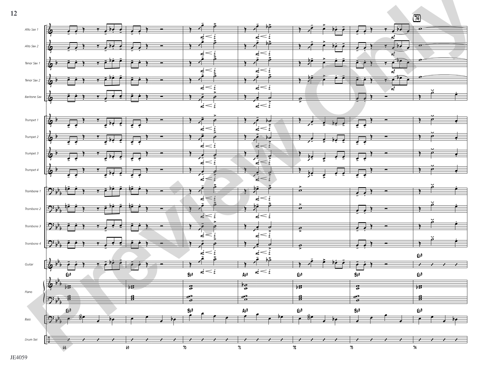 Steam Shuffle: Jazz Ensemble Conductor Score & Parts