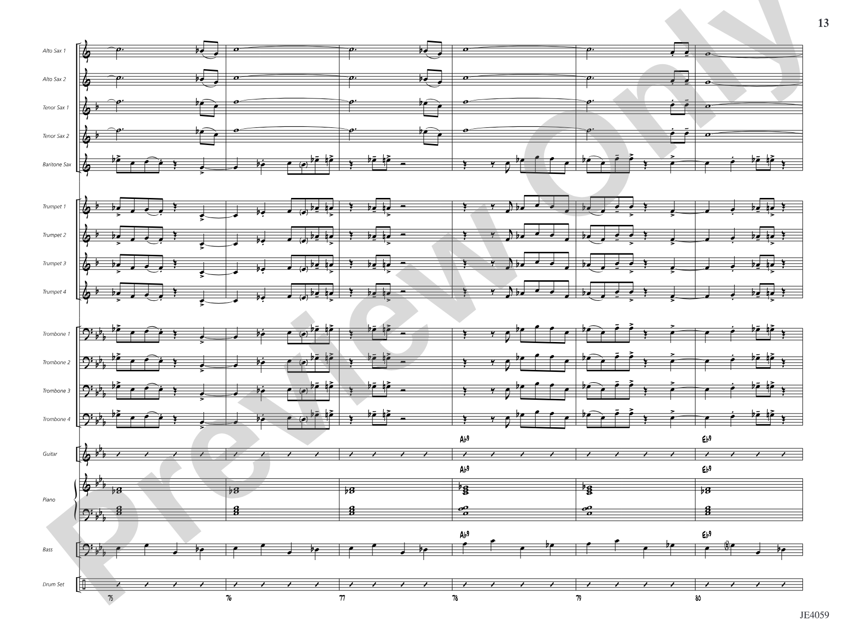 Steam Shuffle: Jazz Ensemble Conductor Score & Parts