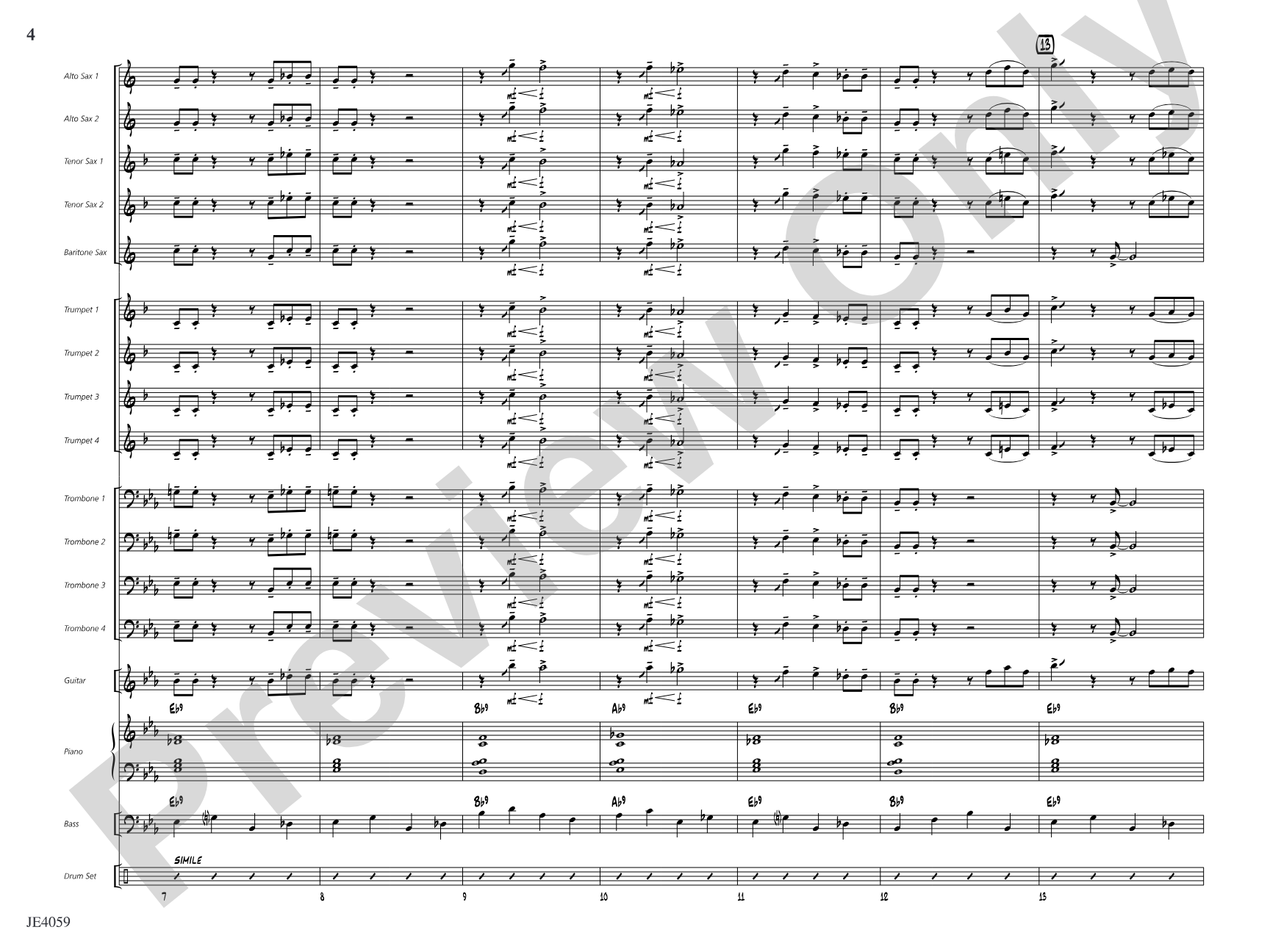 Steam Shuffle: Jazz Ensemble Conductor Score & Parts