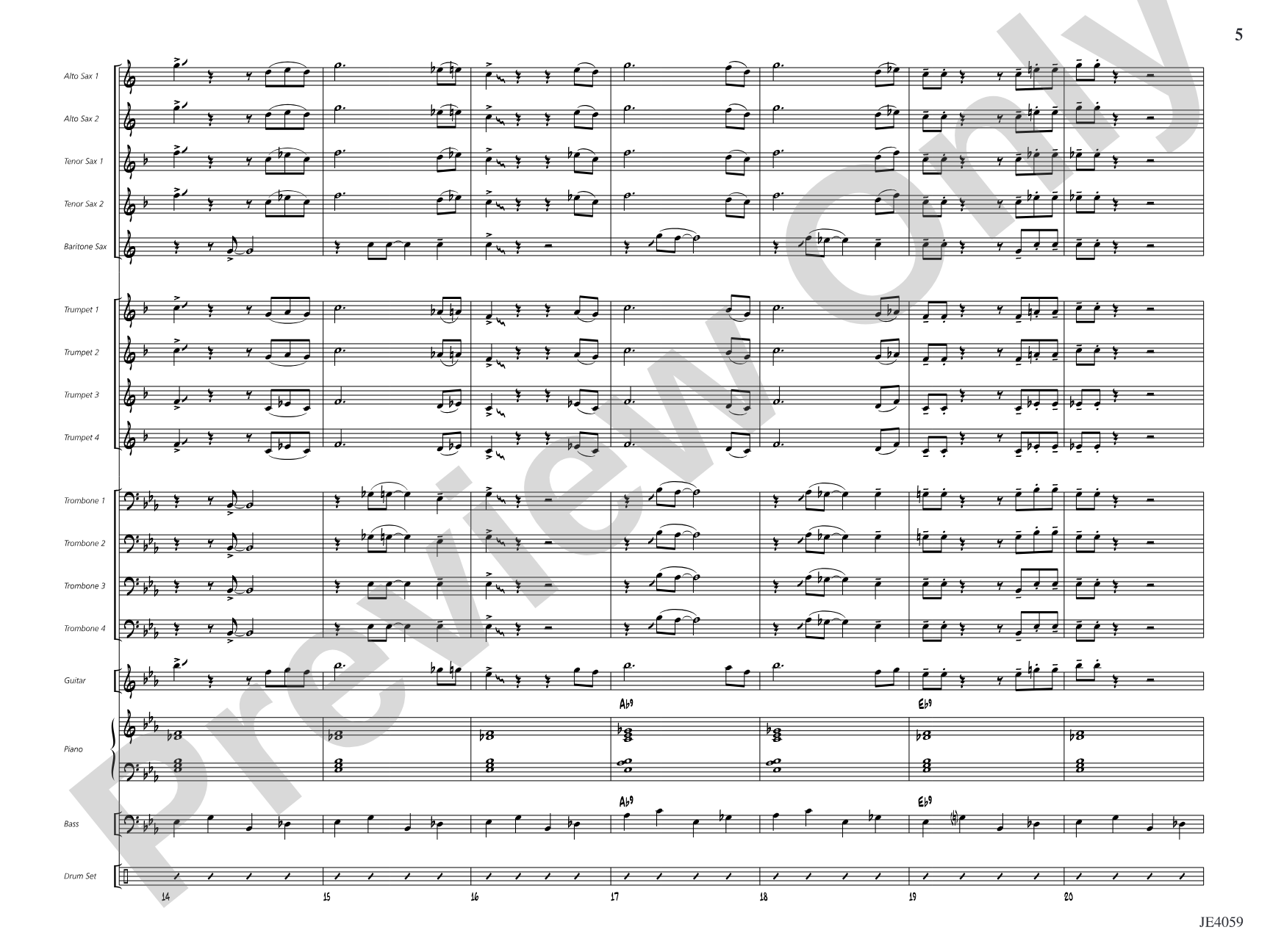 Steam Shuffle: Jazz Ensemble Conductor Score & Parts