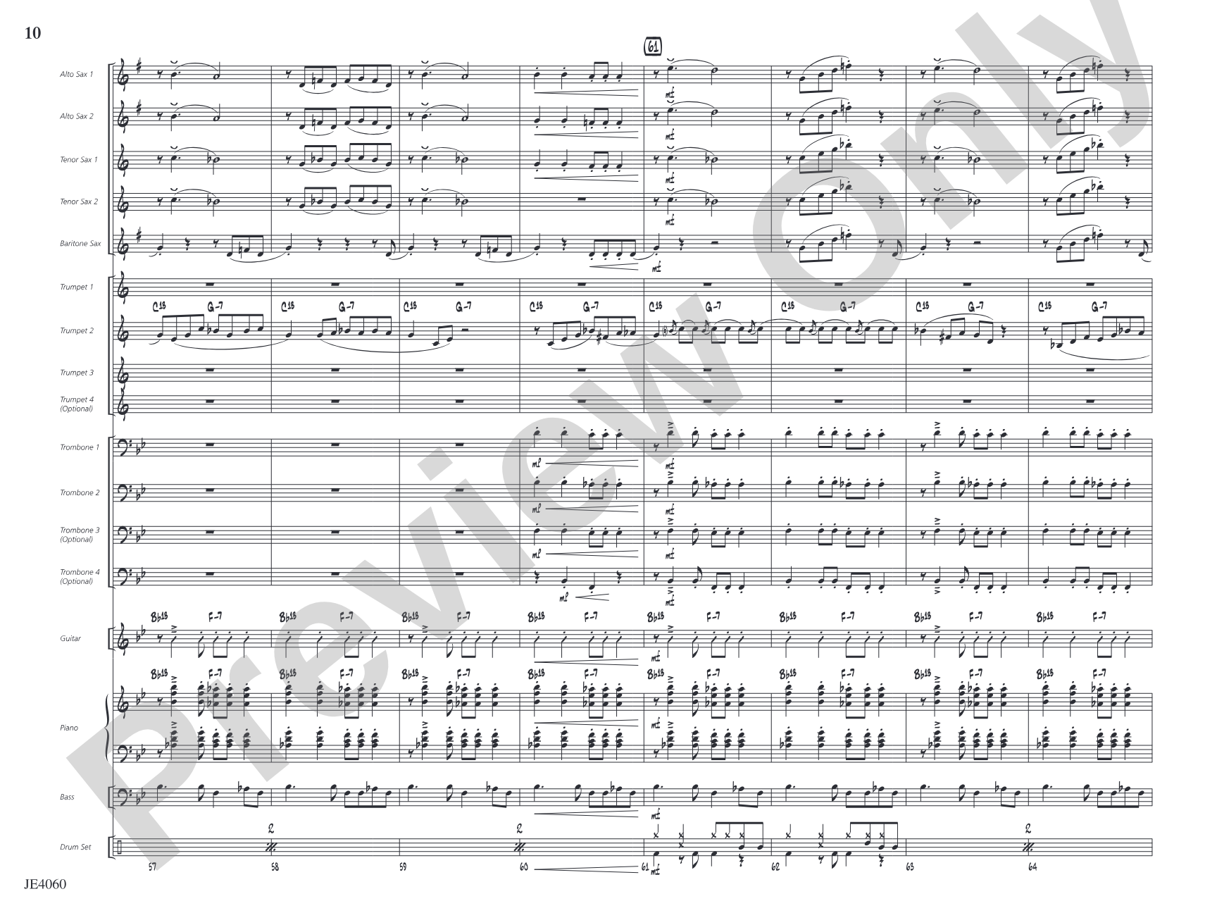 Avenue 'R': Jazz Ensemble Conductor Score & Parts