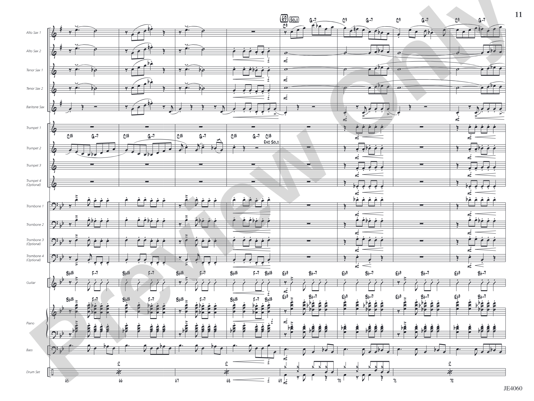 Avenue 'R': Jazz Ensemble Conductor Score & Parts