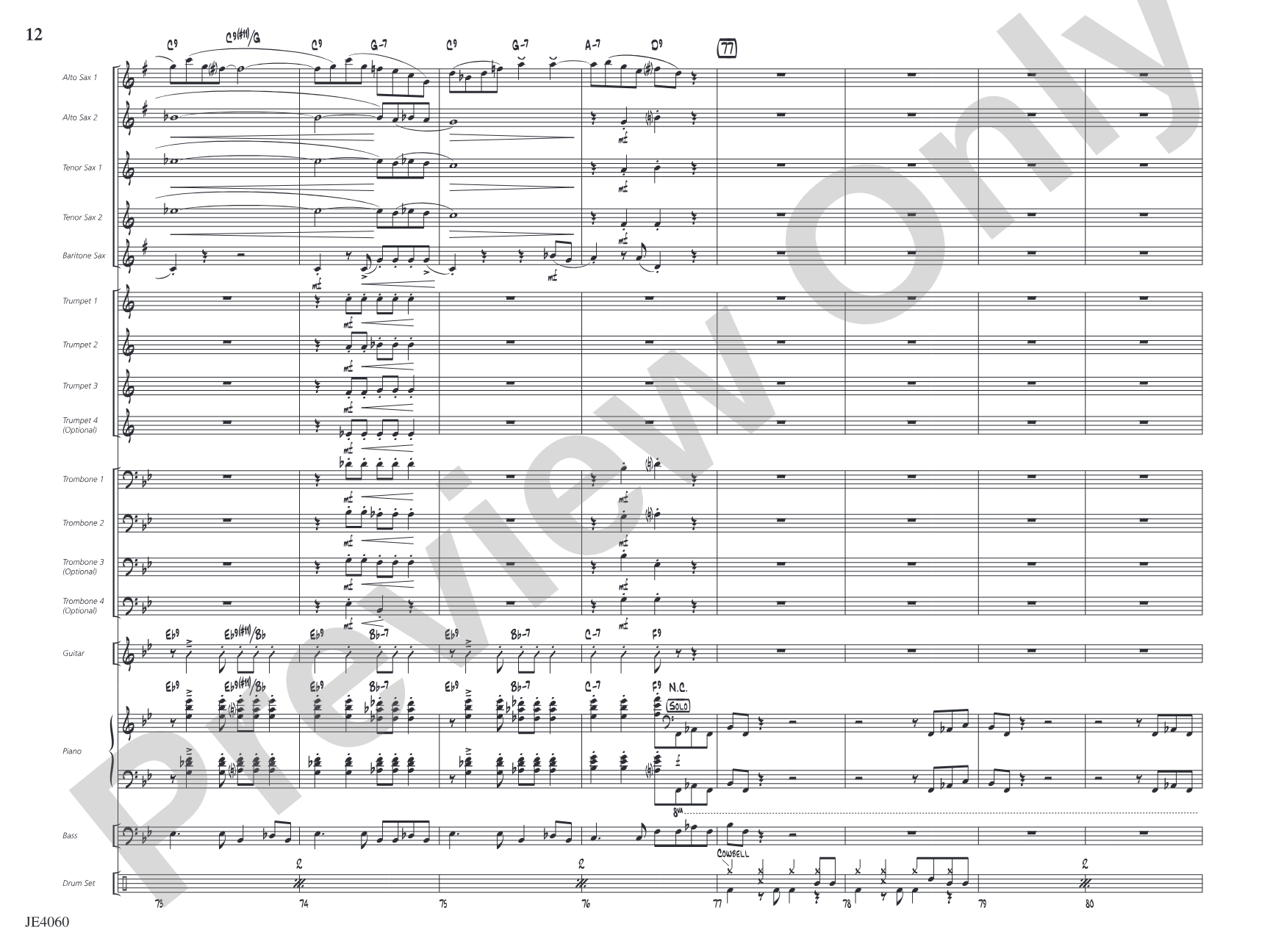 Avenue 'R': Jazz Ensemble Conductor Score & Parts