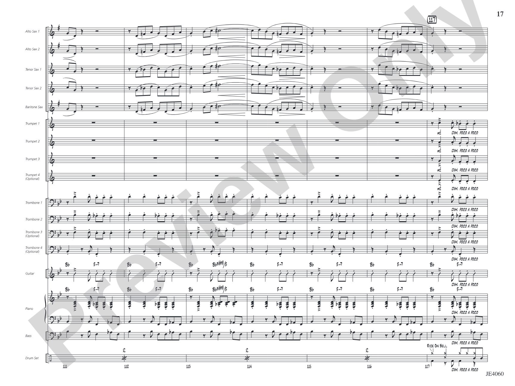 Avenue 'R': Jazz Ensemble Conductor Score & Parts