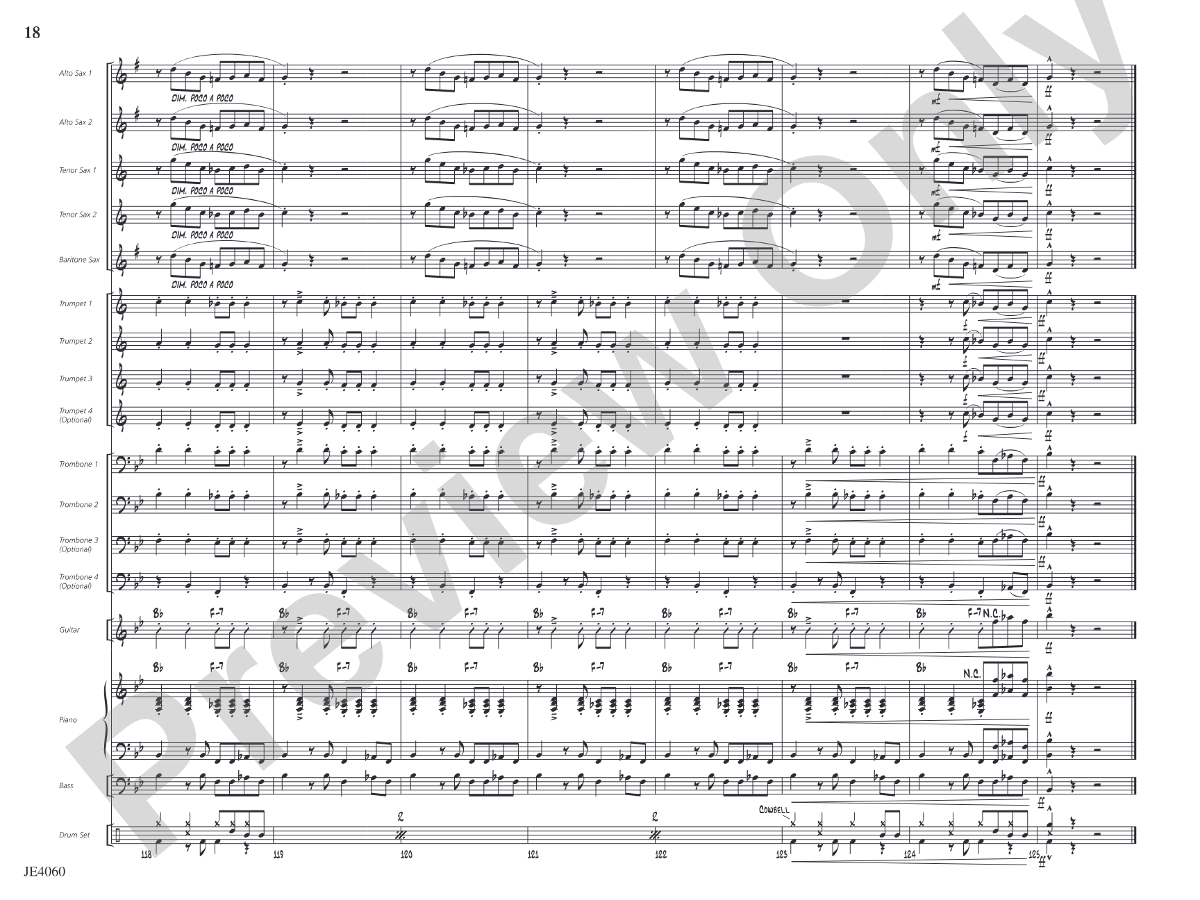 Avenue 'R': Jazz Ensemble Conductor Score & Parts