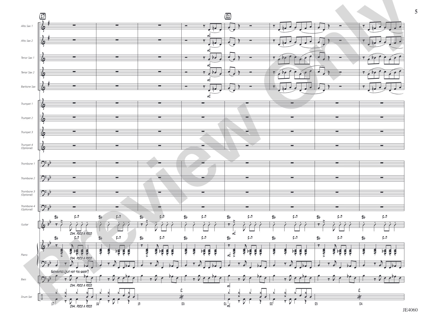 Avenue 'R': Jazz Ensemble Conductor Score & Parts