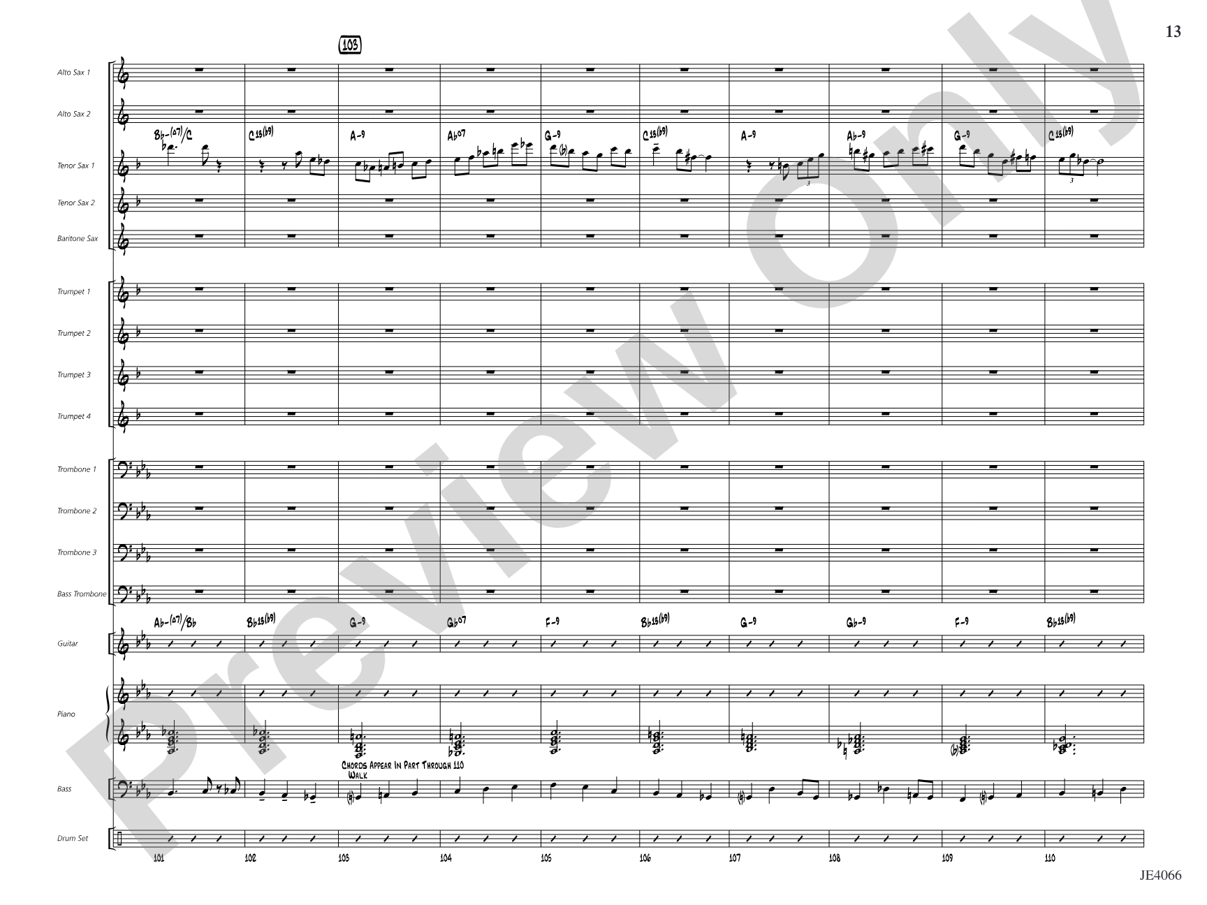 Ja-Da: Jazz Ensemble Conductor Score & Parts