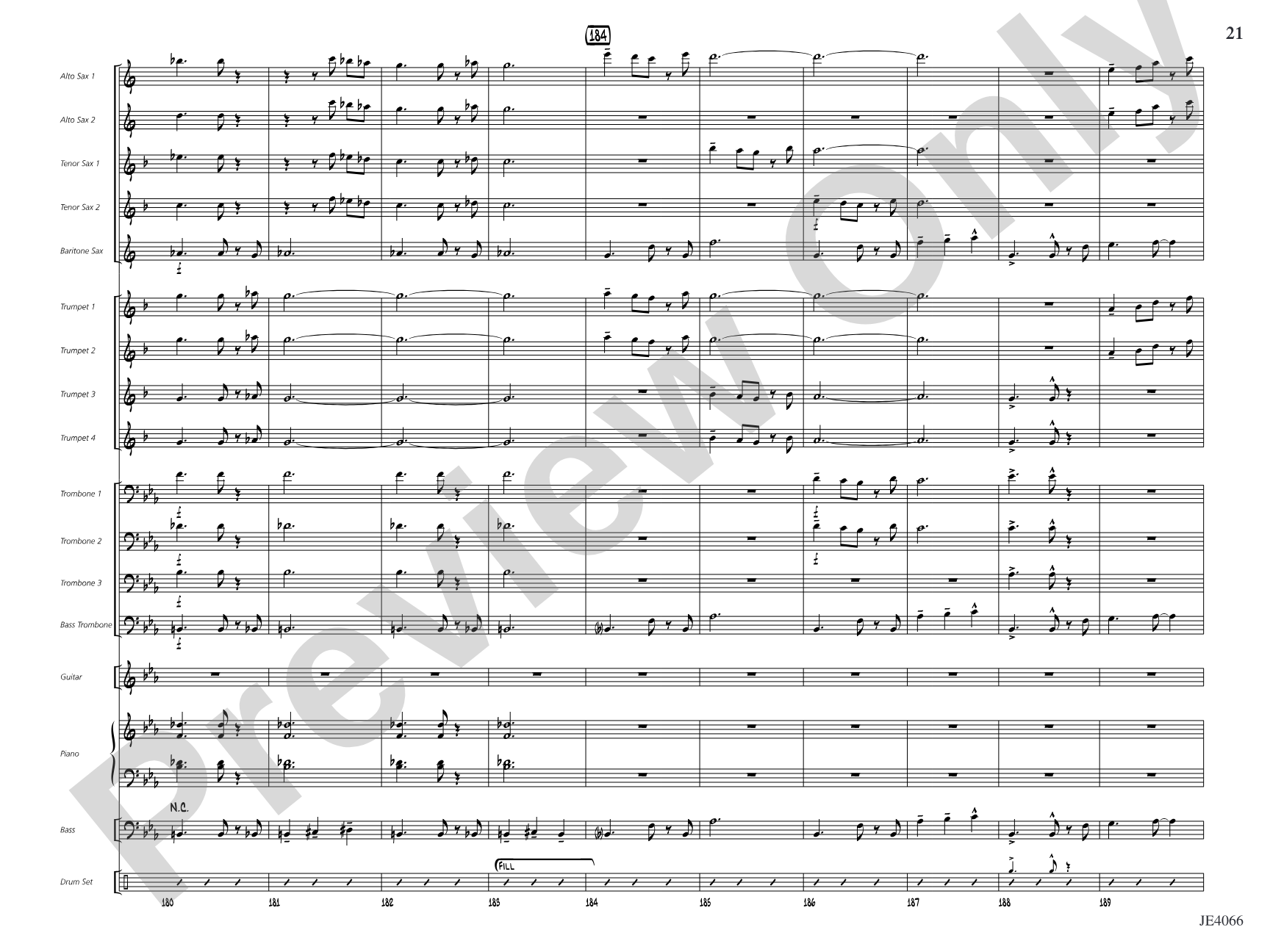 Ja-Da: Jazz Ensemble Conductor Score & Parts