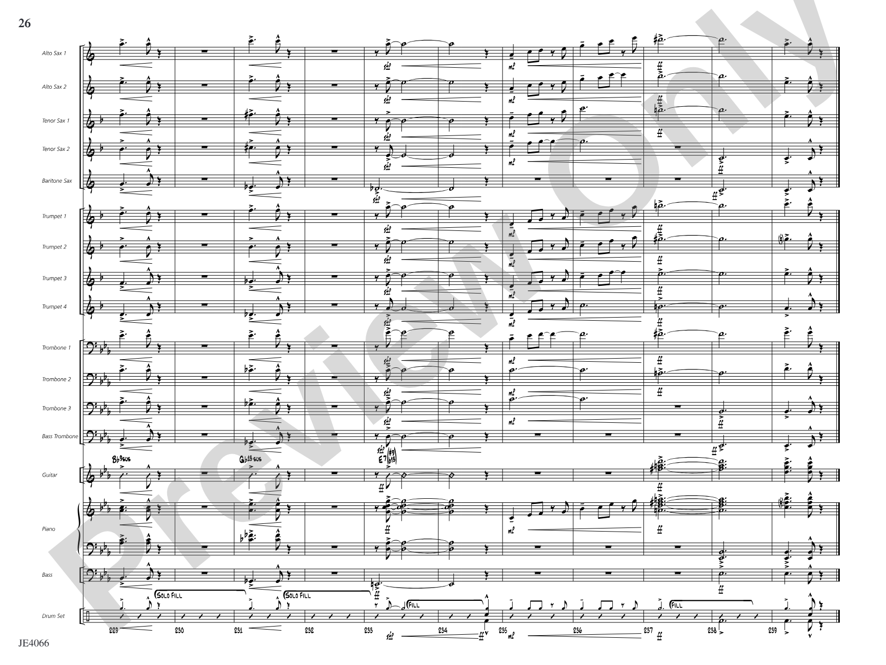 Ja-Da: Jazz Ensemble Conductor Score & Parts