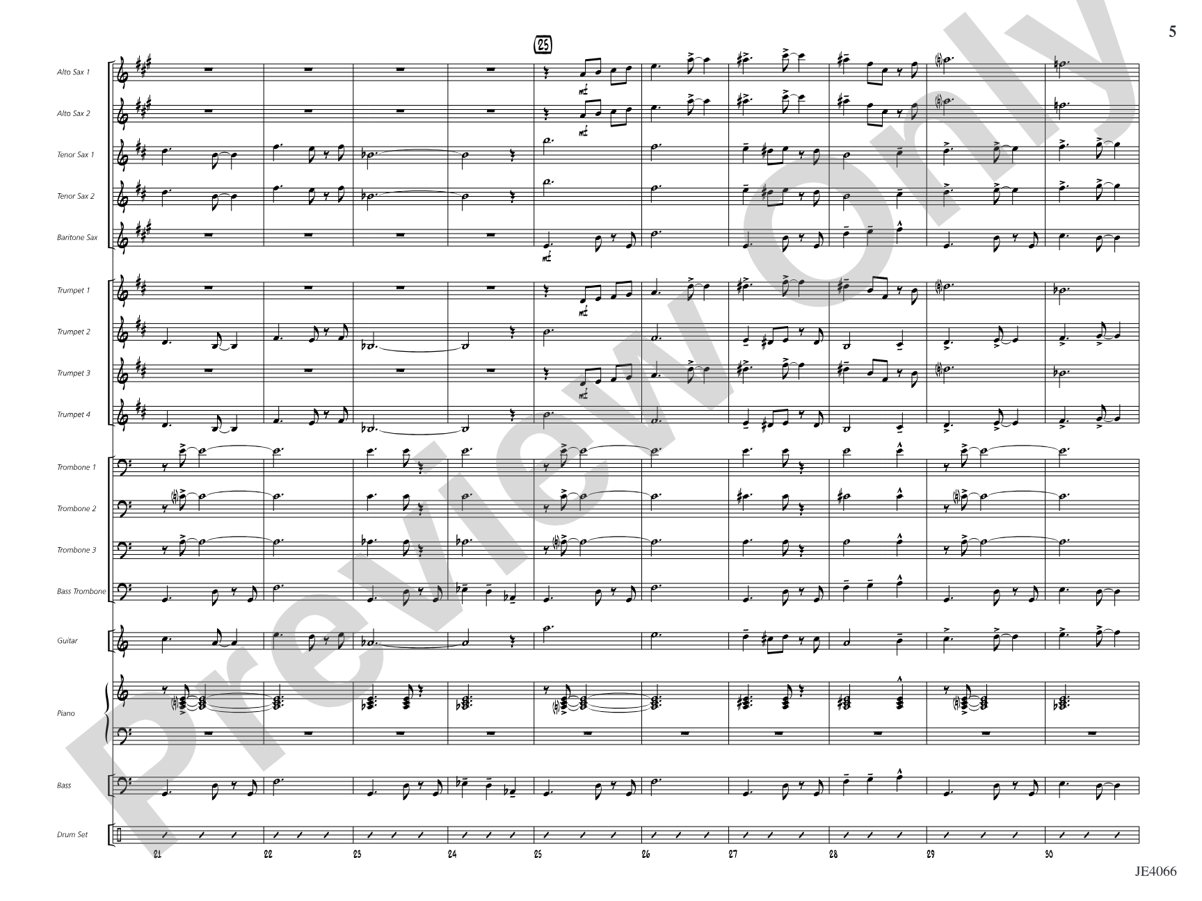 Ja-Da: Jazz Ensemble Conductor Score & Parts