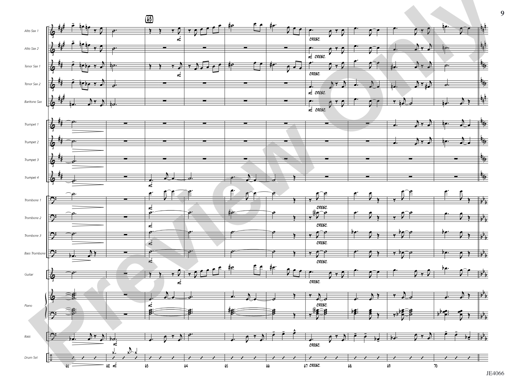 Ja-Da: Jazz Ensemble Conductor Score & Parts