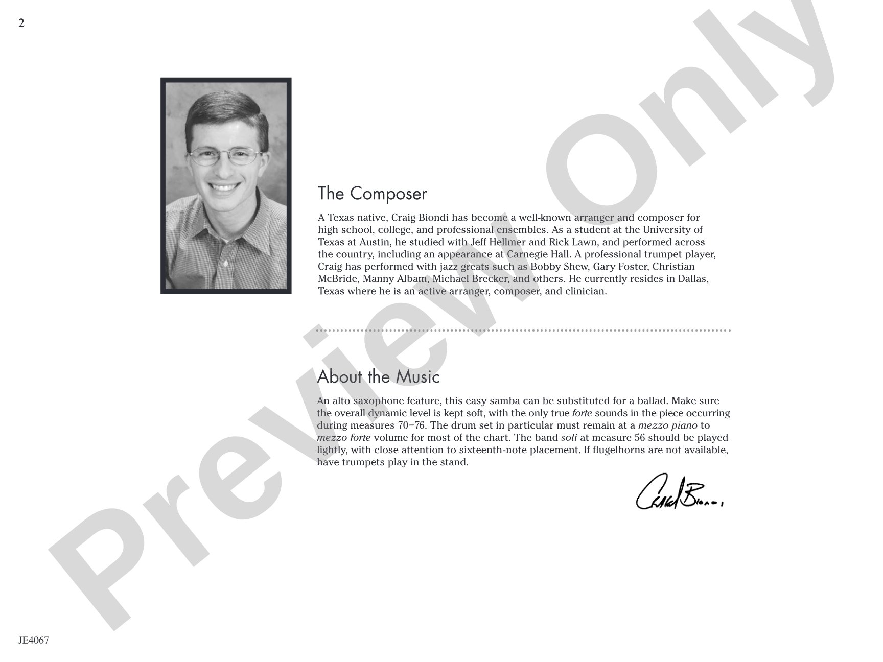 Ocean Drive: Jazz Ensemble Conductor Score & Parts
