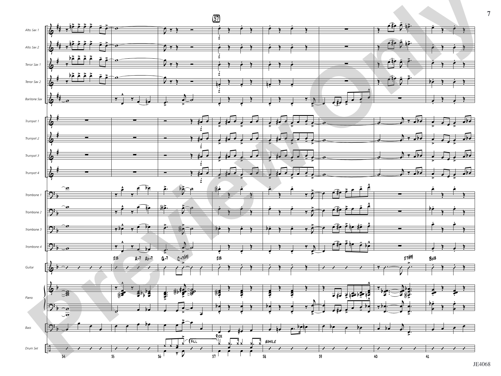 St. Louis Blues: Jazz Ensemble Conductor Score & Parts