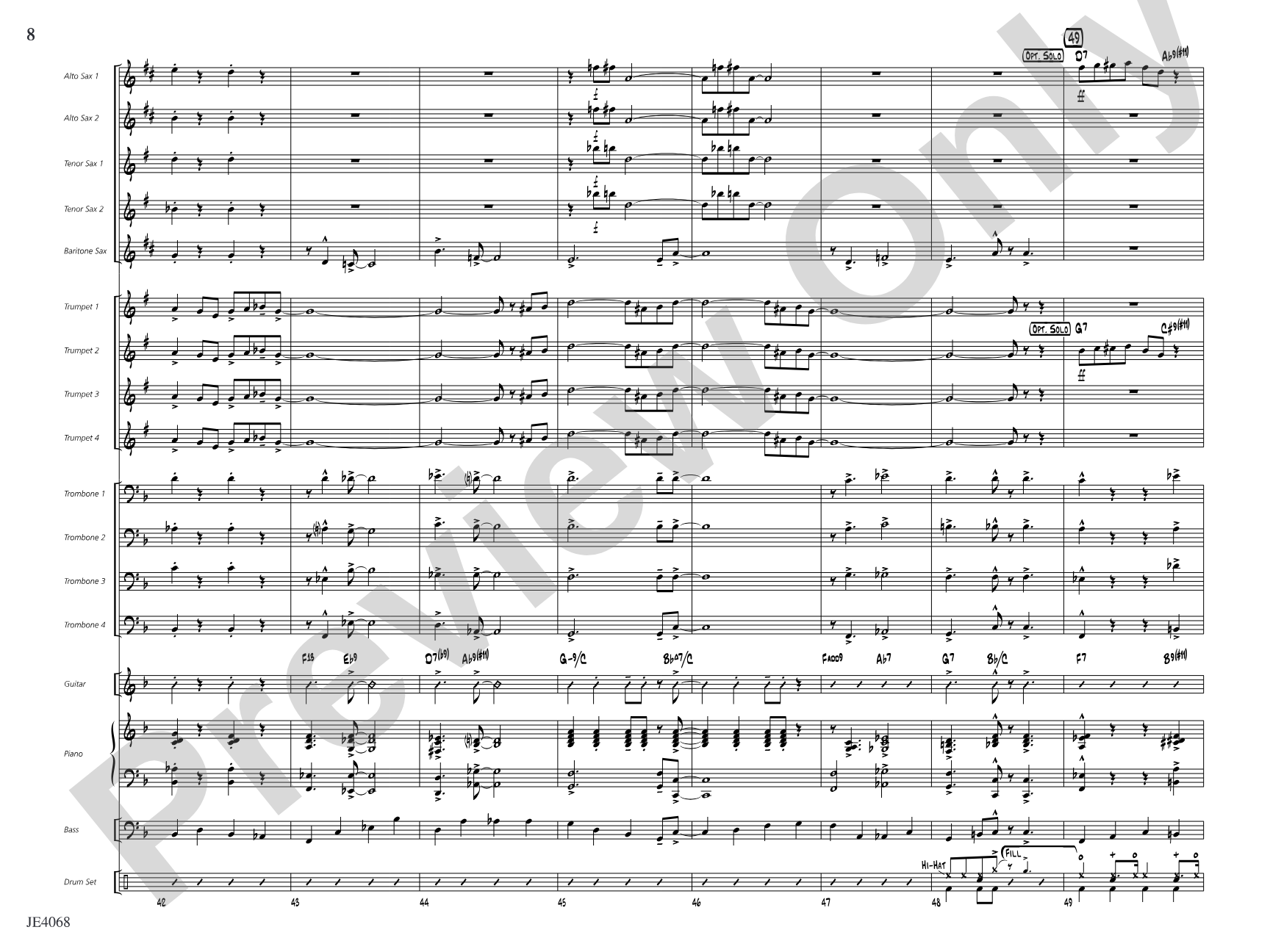 St. Louis Blues: Jazz Ensemble Conductor Score & Parts