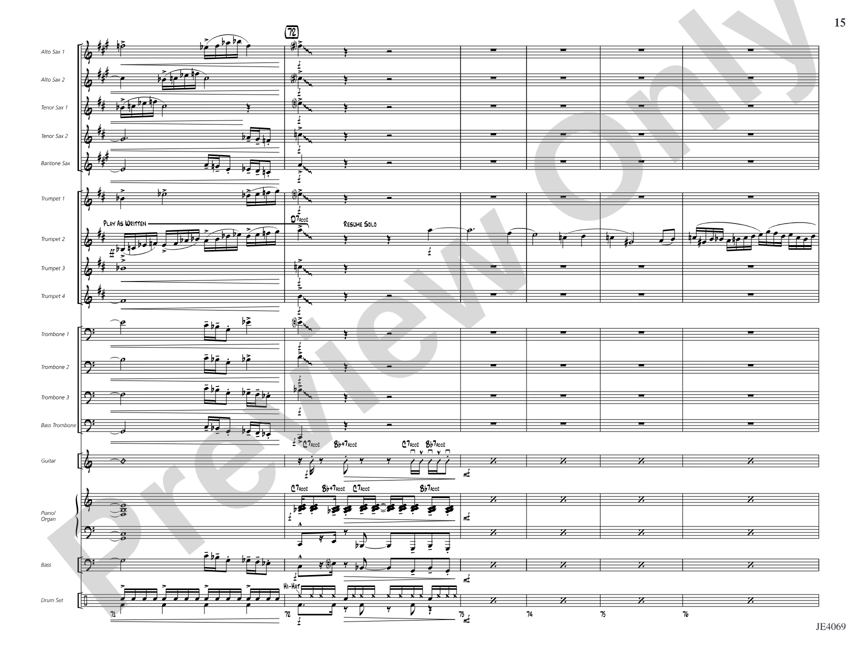 Calling Dr. Chops: Jazz Ensemble Conductor Score & Parts