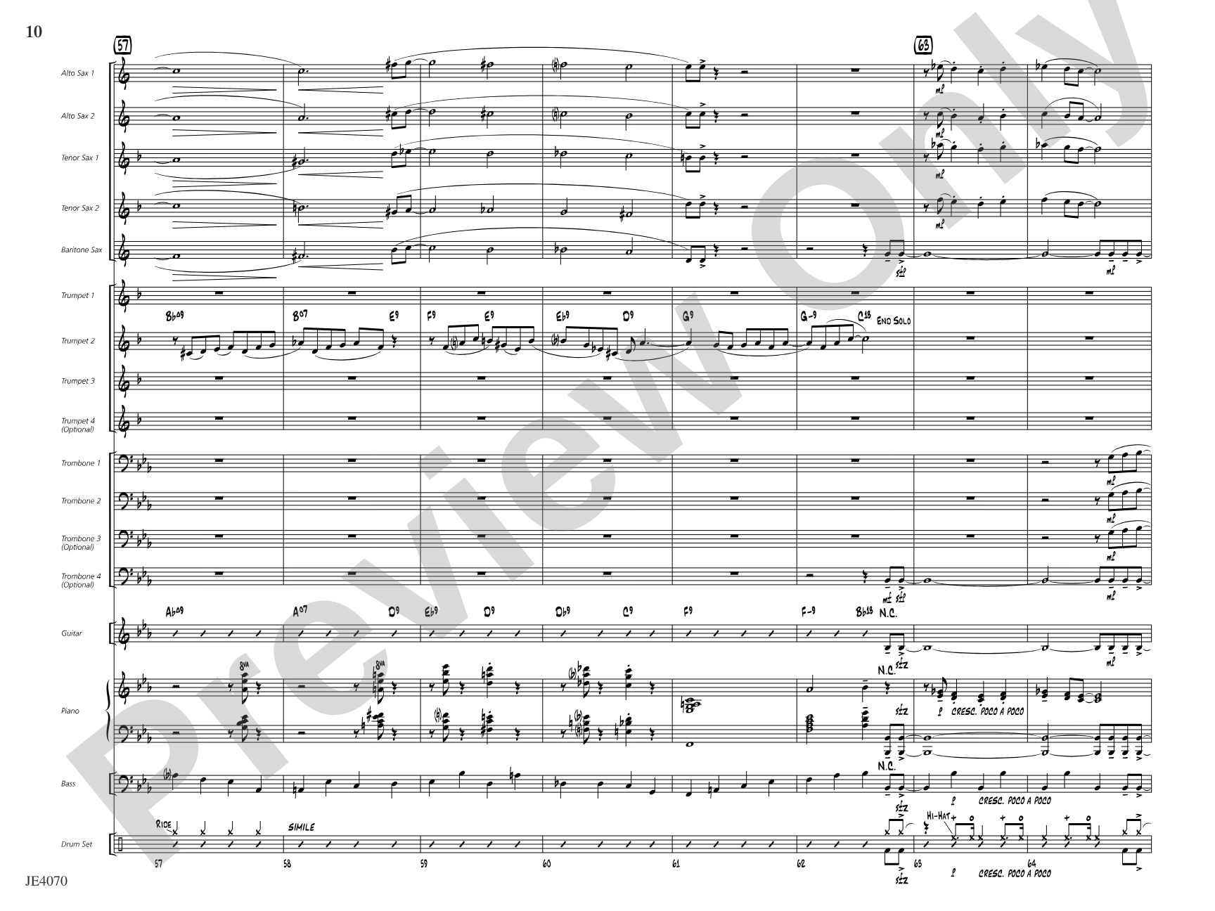 Fulvio's at Eight: Jazz Ensemble Conductor Score & Parts
