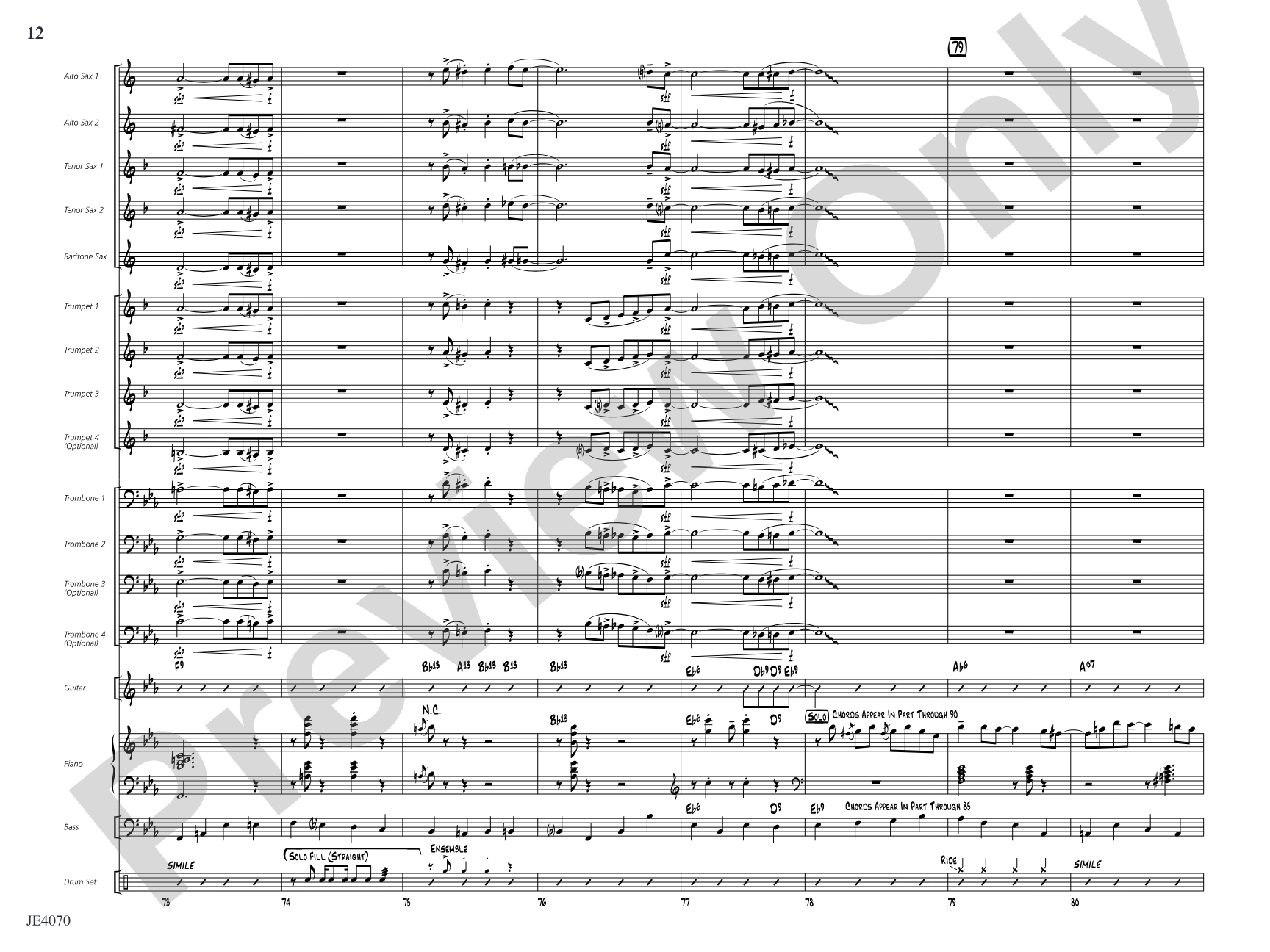 Fulvio's at Eight: Jazz Ensemble Conductor Score & Parts