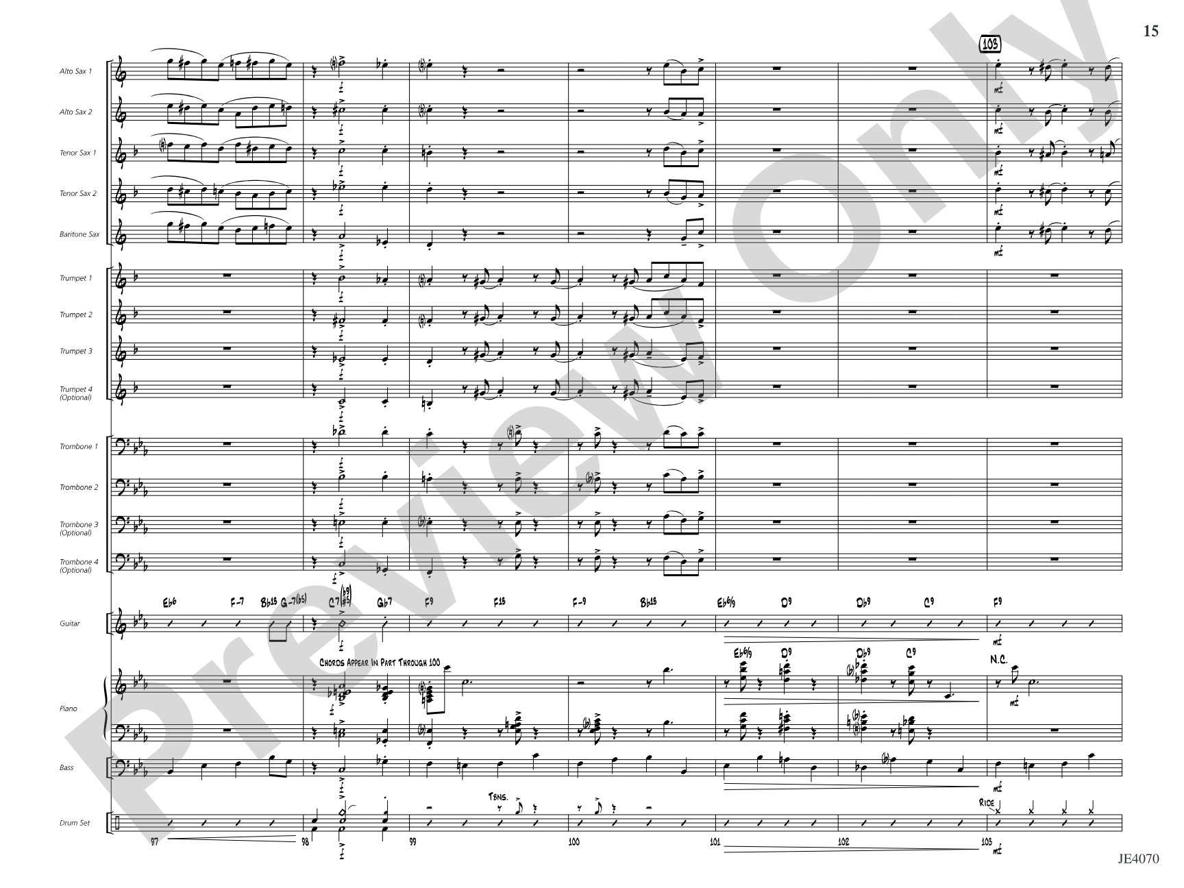 Fulvio's at Eight: Jazz Ensemble Conductor Score & Parts