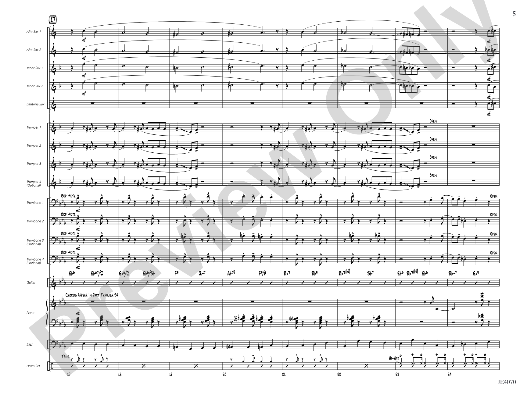Fulvio's at Eight: Jazz Ensemble Conductor Score & Parts