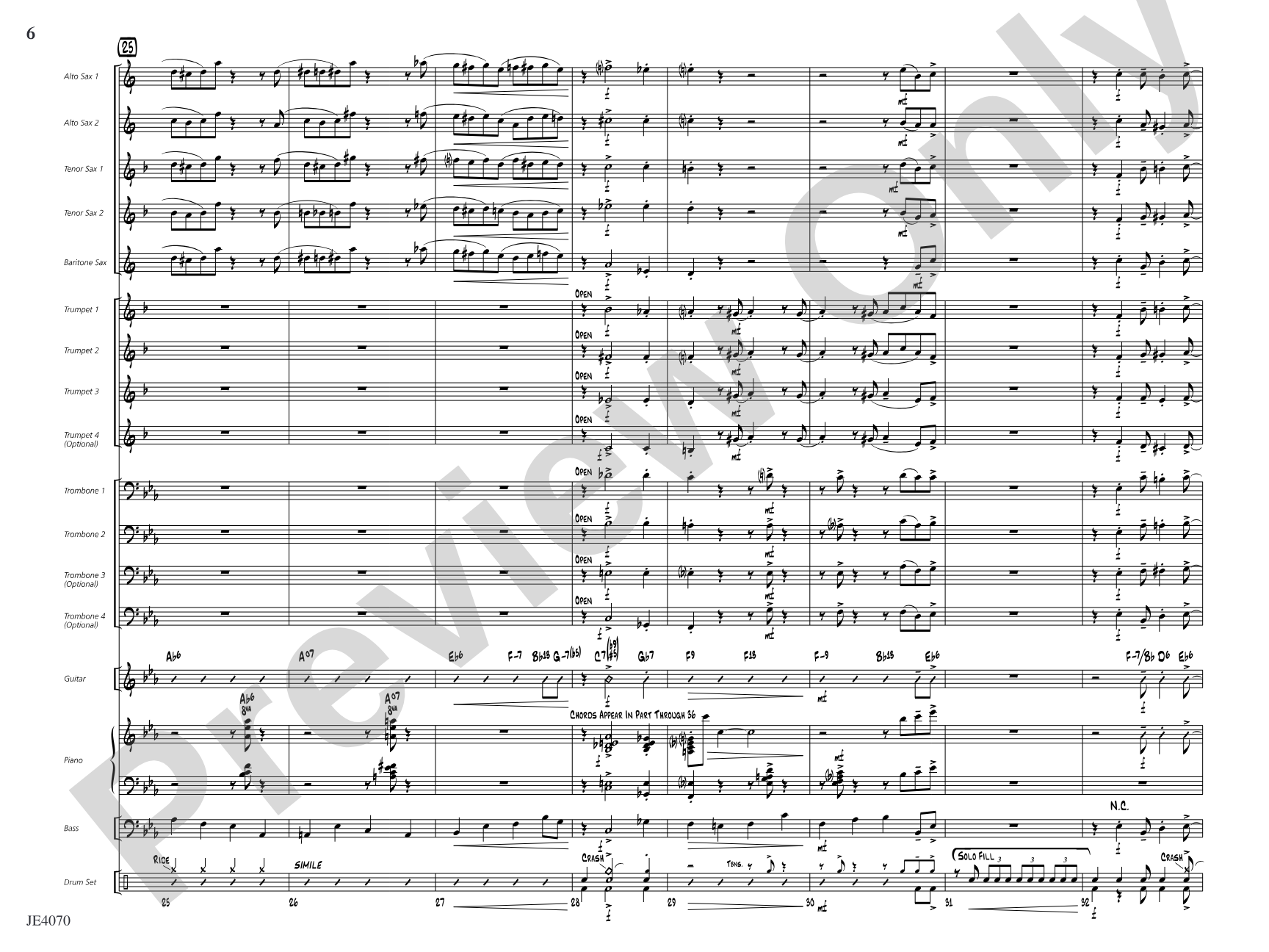 Fulvio's at Eight: Jazz Ensemble Conductor Score & Parts
