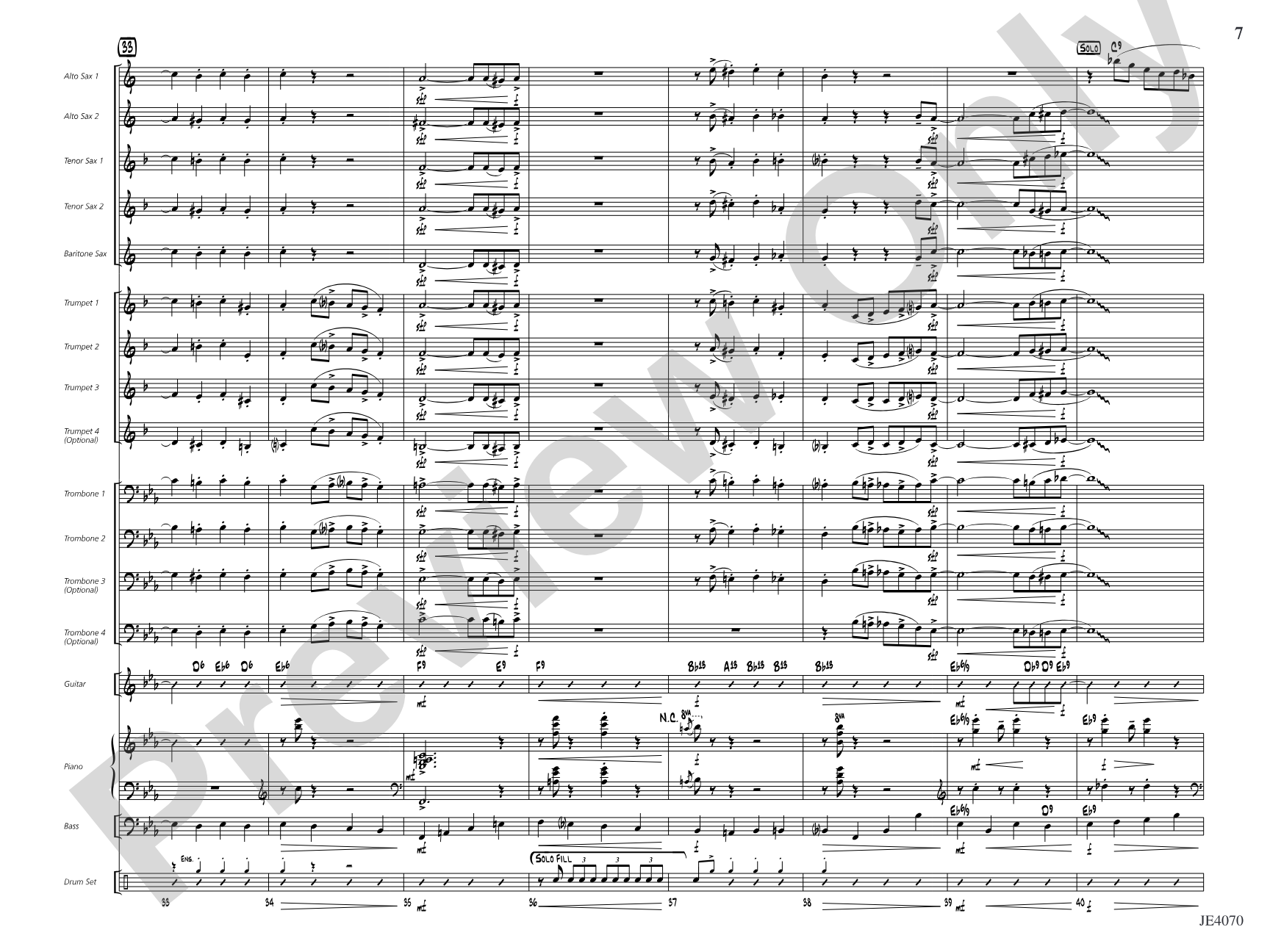 Fulvio's at Eight: Jazz Ensemble Conductor Score & Parts