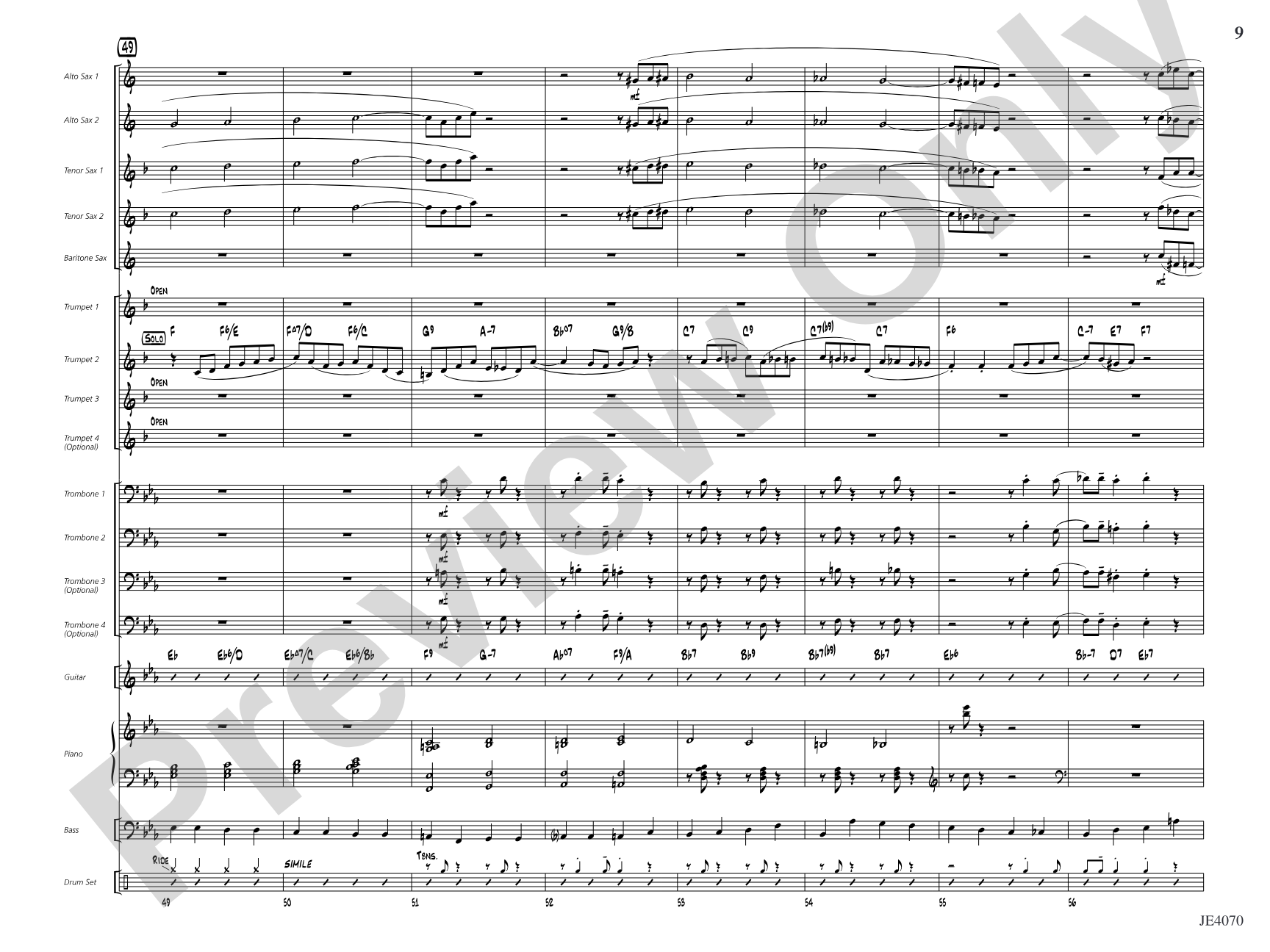Fulvio's at Eight: Jazz Ensemble Conductor Score & Parts