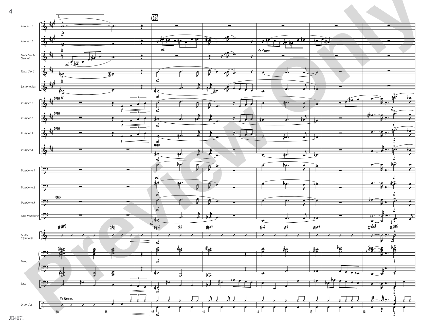 A Ballad for the Duke: Jazz Ensemble Conductor Score & Parts