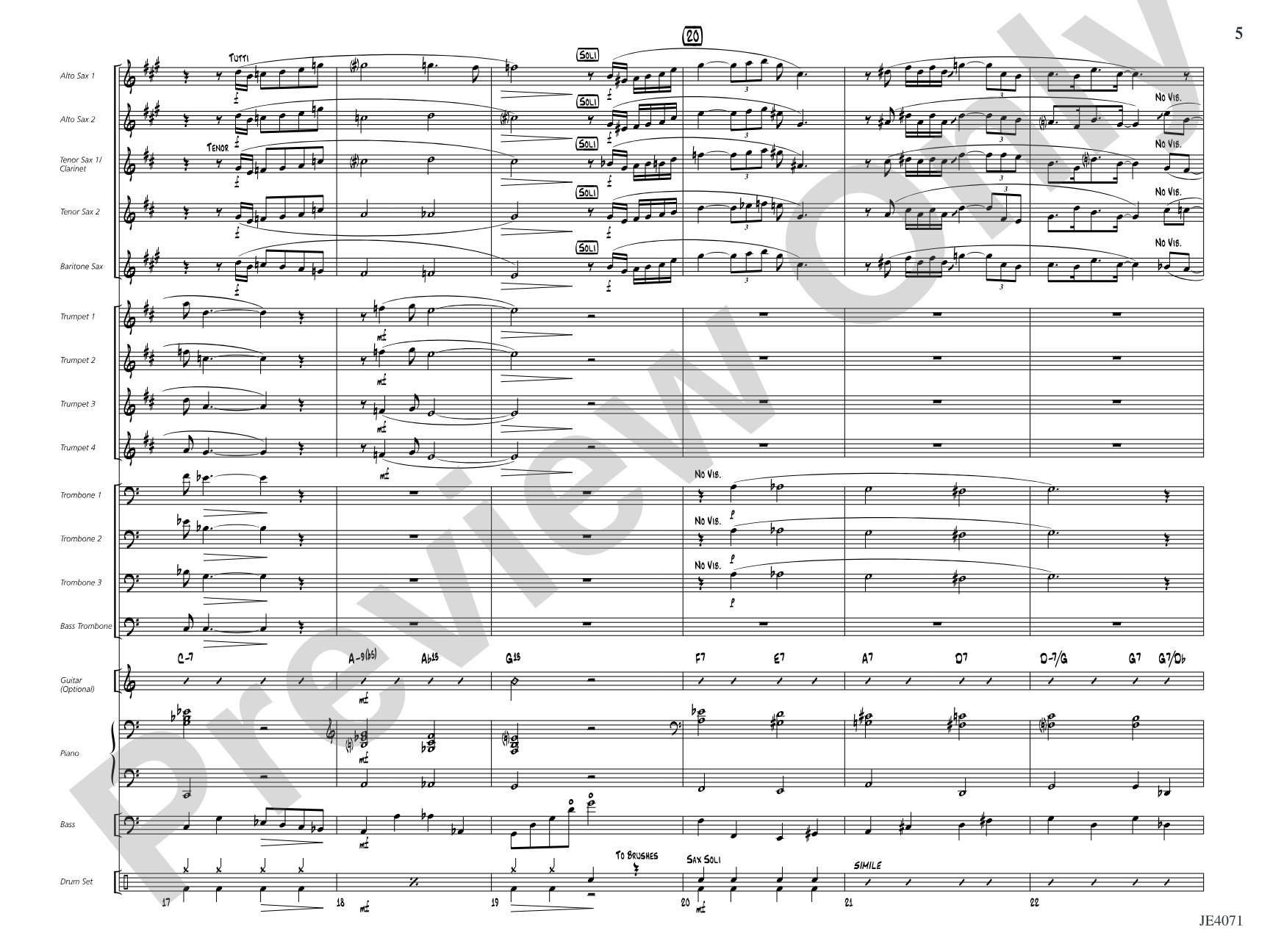 A Ballad for the Duke: Jazz Ensemble Conductor Score & Parts
