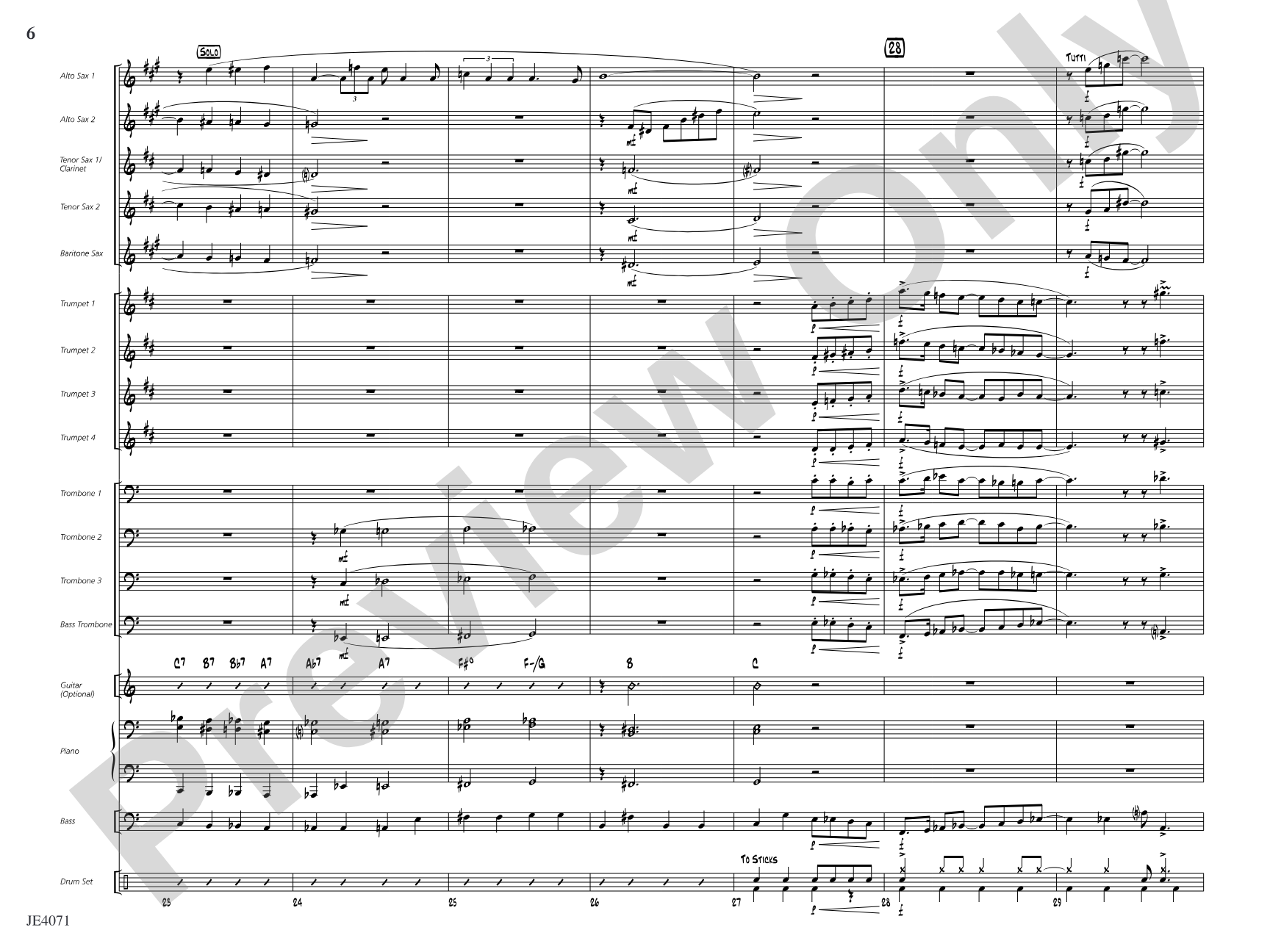 A Ballad for the Duke: Jazz Ensemble Conductor Score & Parts