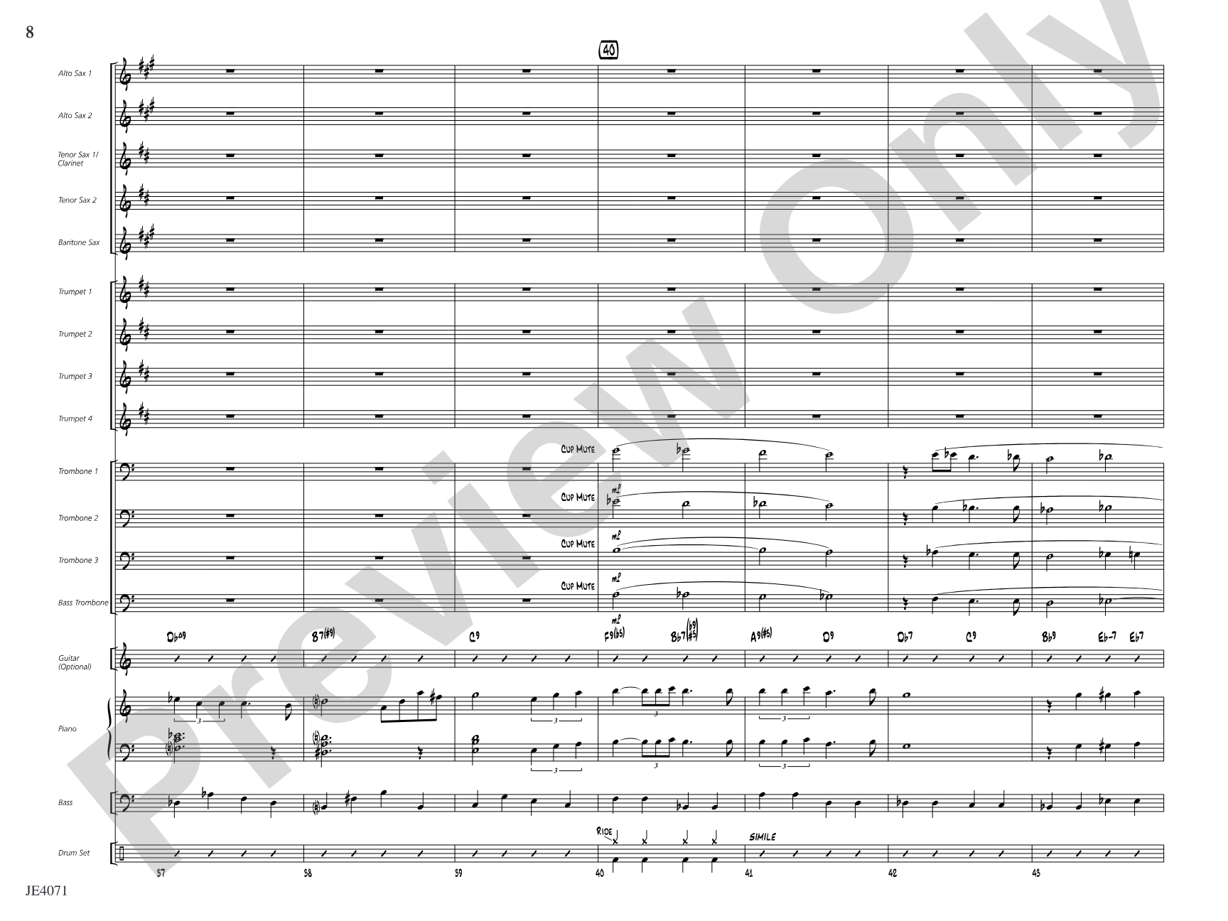 A Ballad for the Duke: Jazz Ensemble Conductor Score & Parts