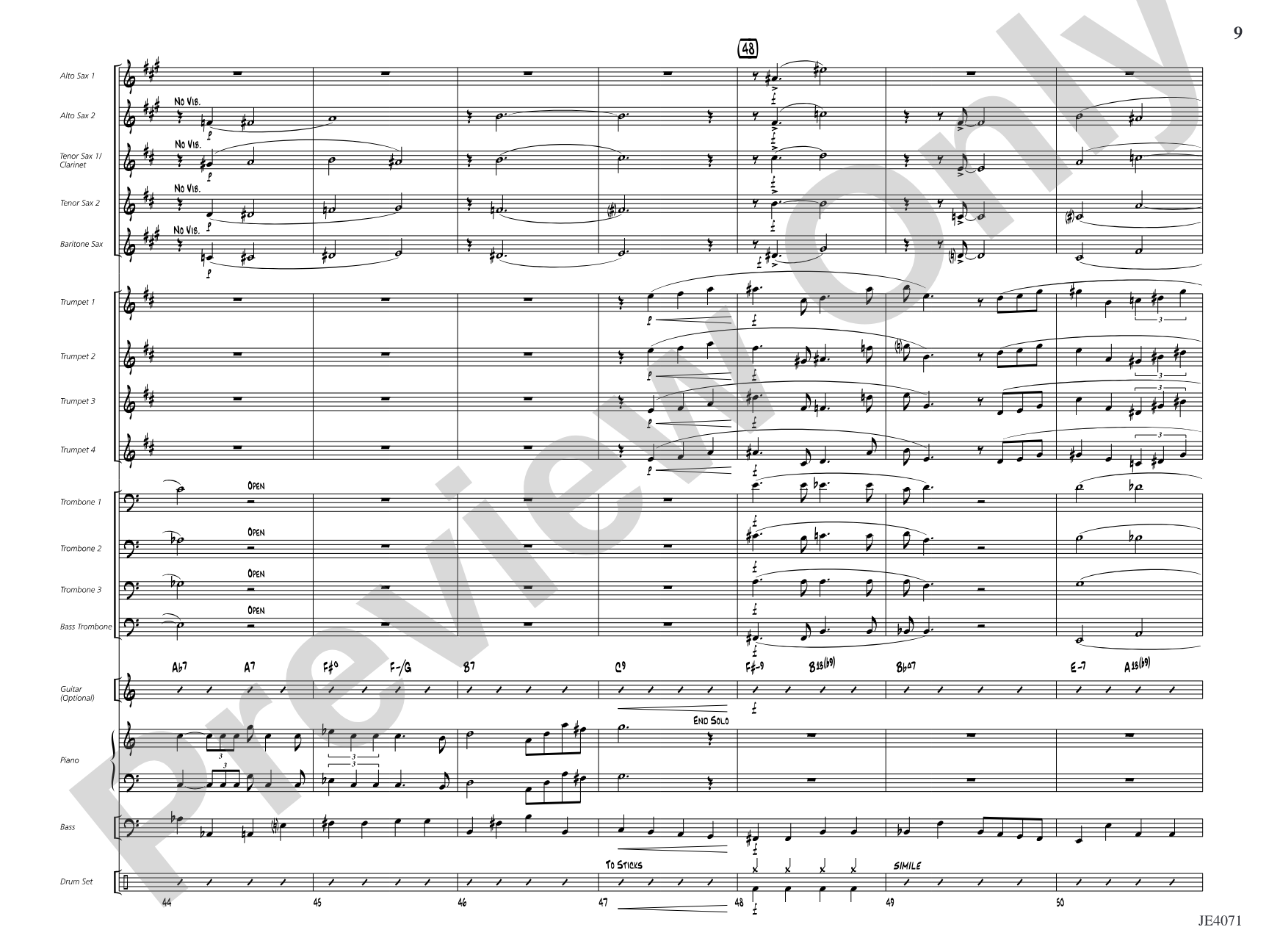 A Ballad for the Duke: Jazz Ensemble Conductor Score & Parts