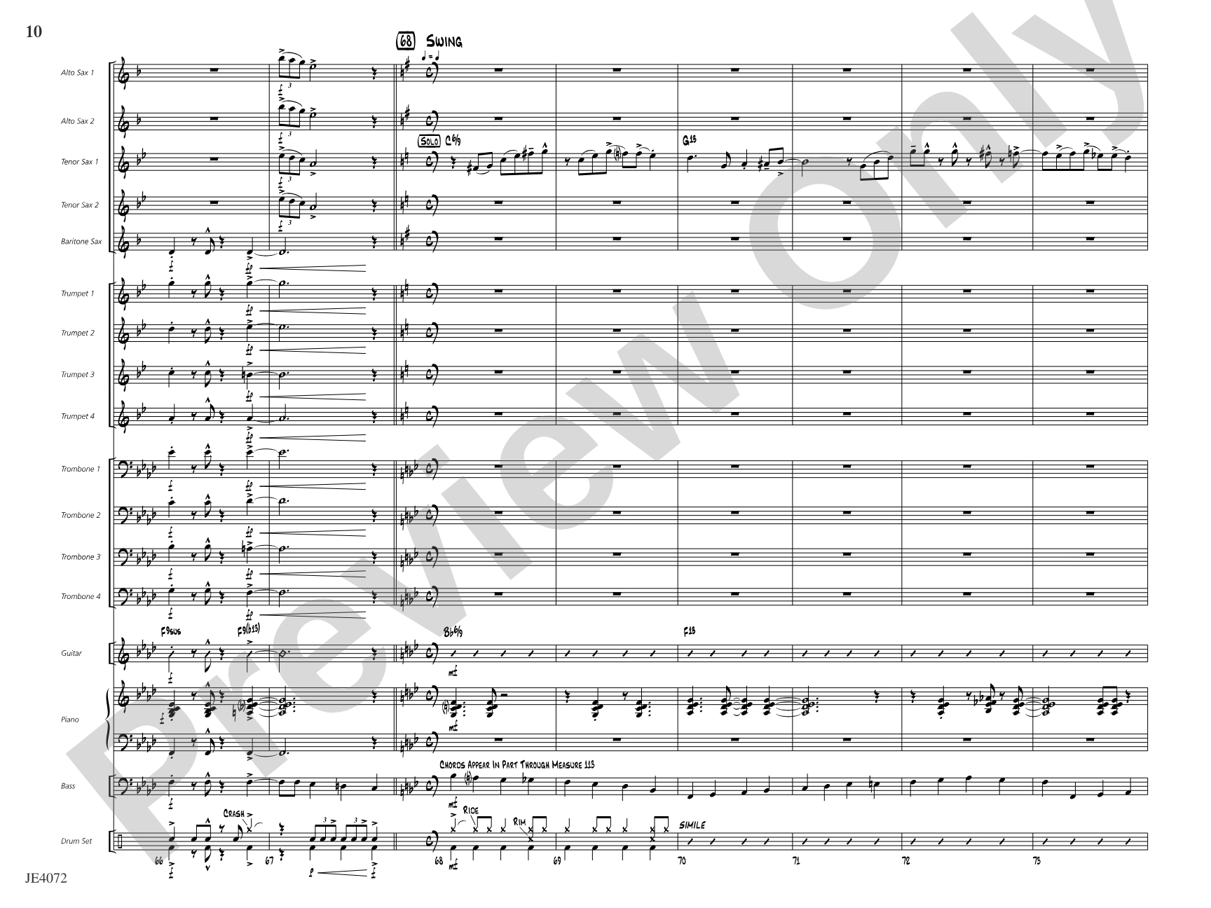 Just a Closer Walk with Thee: Jazz Ensemble Conductor Score & Parts