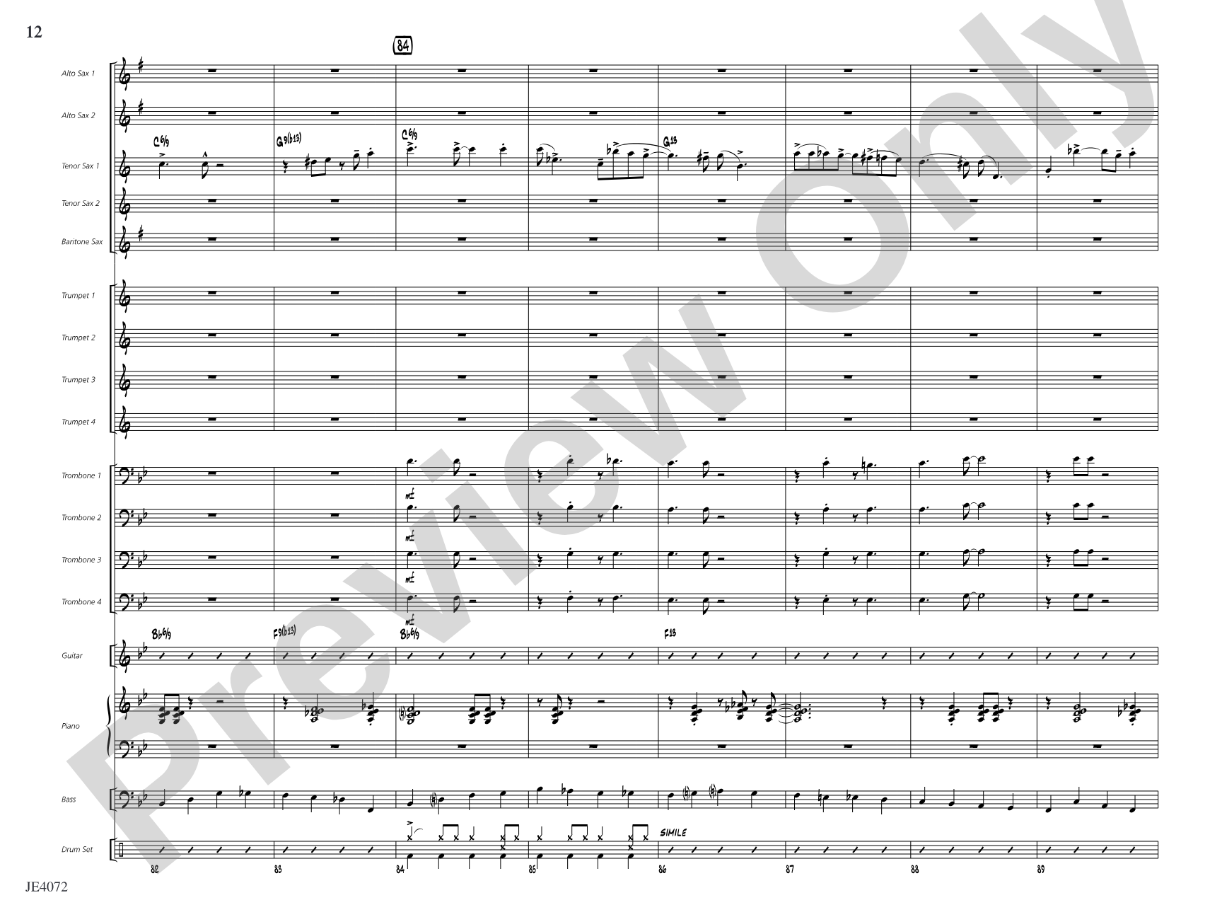 Just a Closer Walk with Thee: Jazz Ensemble Conductor Score & Parts