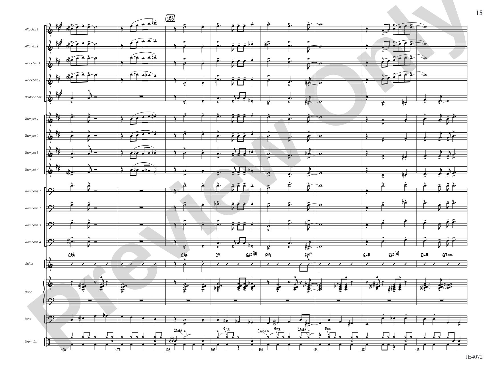 Just a Closer Walk with Thee: Jazz Ensemble Conductor Score & Parts
